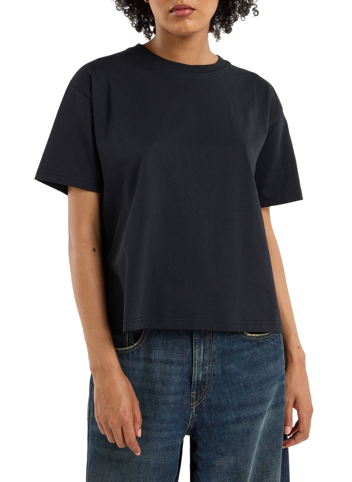 Vintage cotton T-shirt. SAISON 1865 Black
