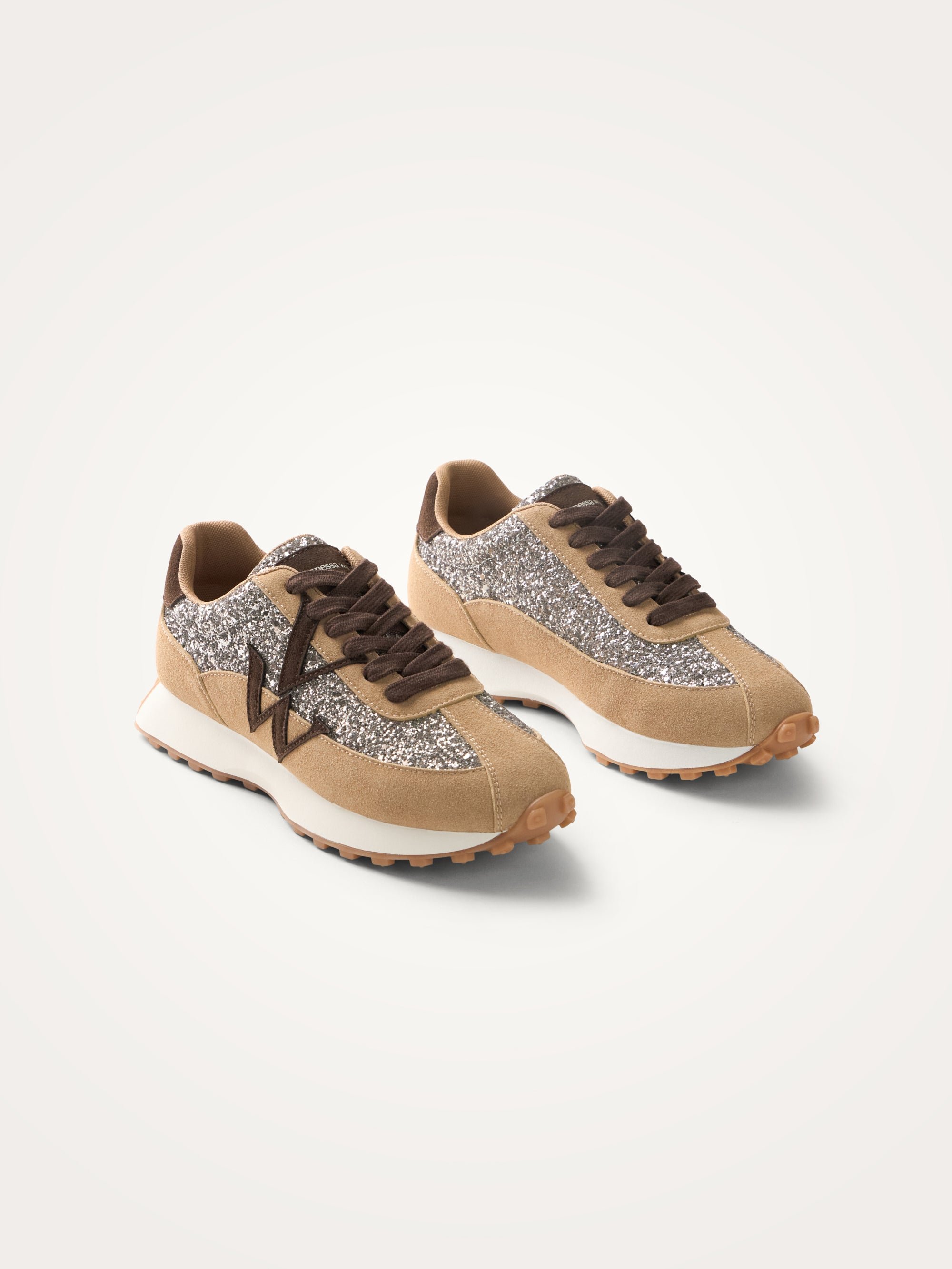 Sneakers with monogram on running sole VANESSA WU Beige