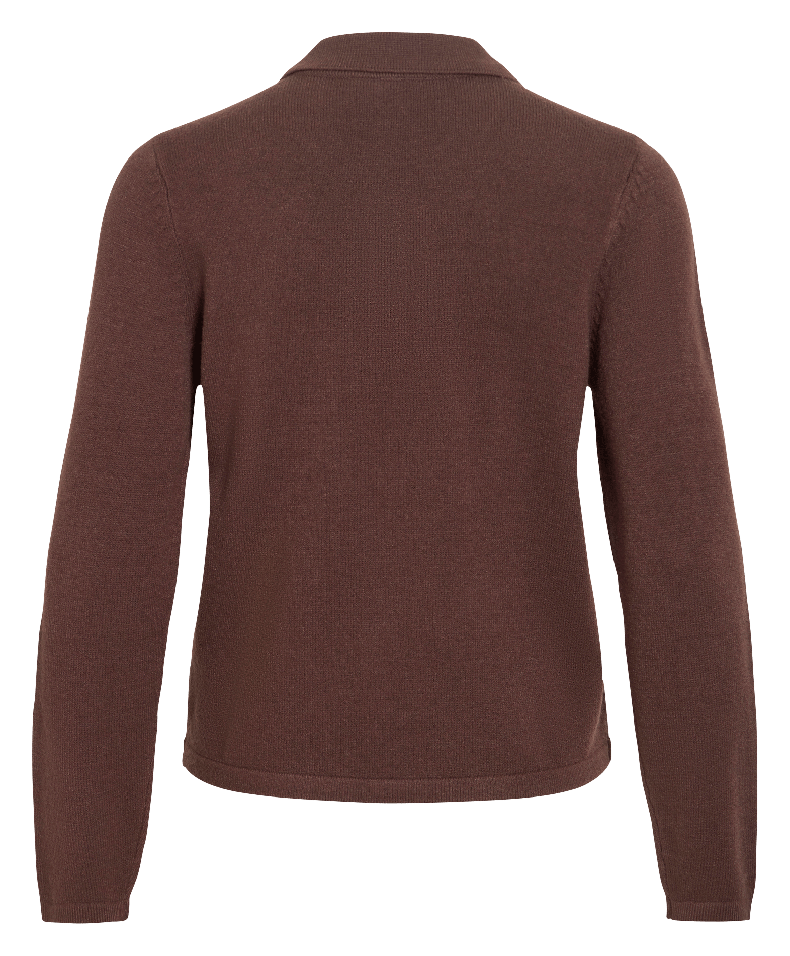 Pull droit col polo VILA Marron