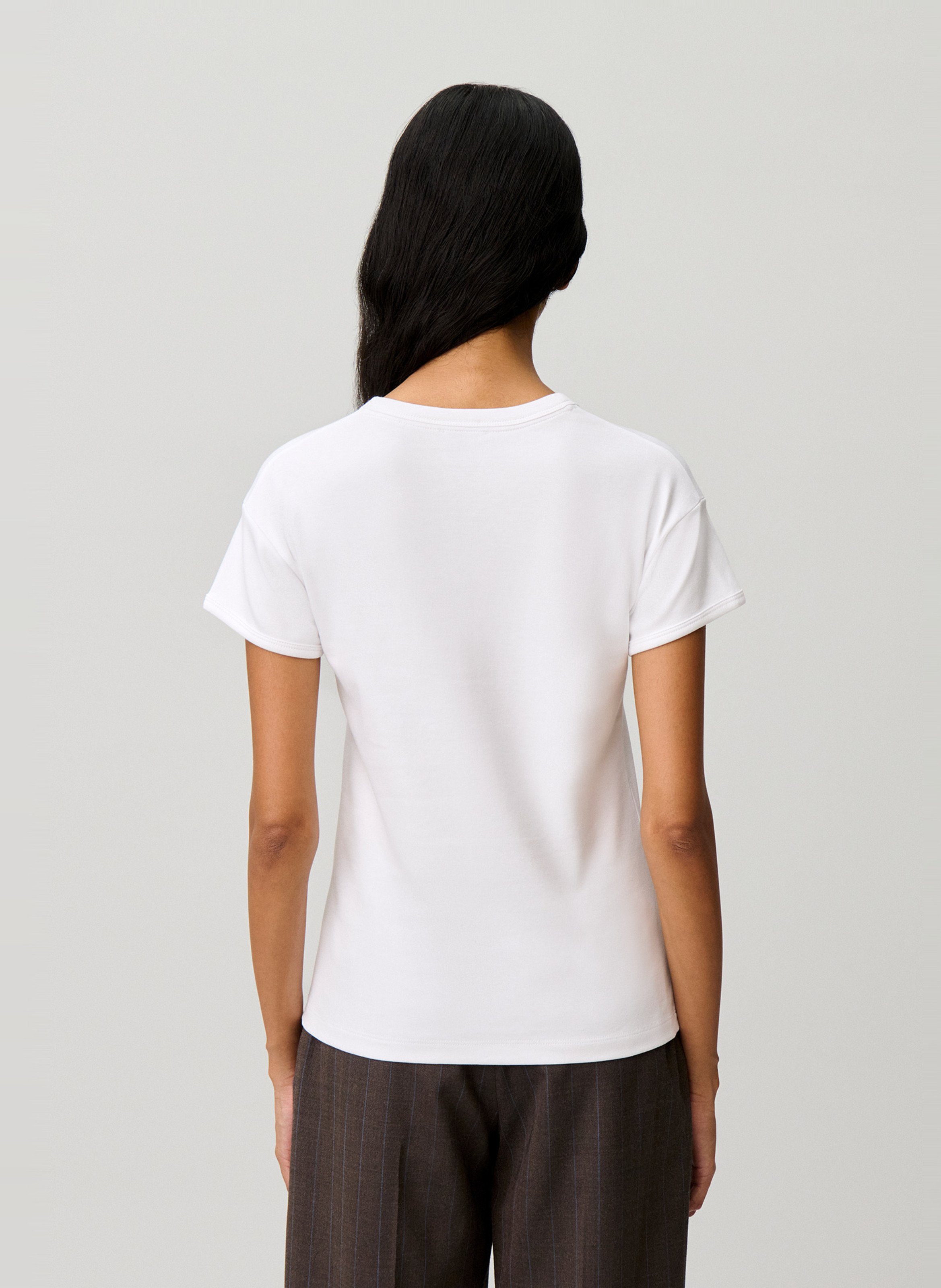 Tee-shirt droit en coton CLAUDIE PIERLOT Beige