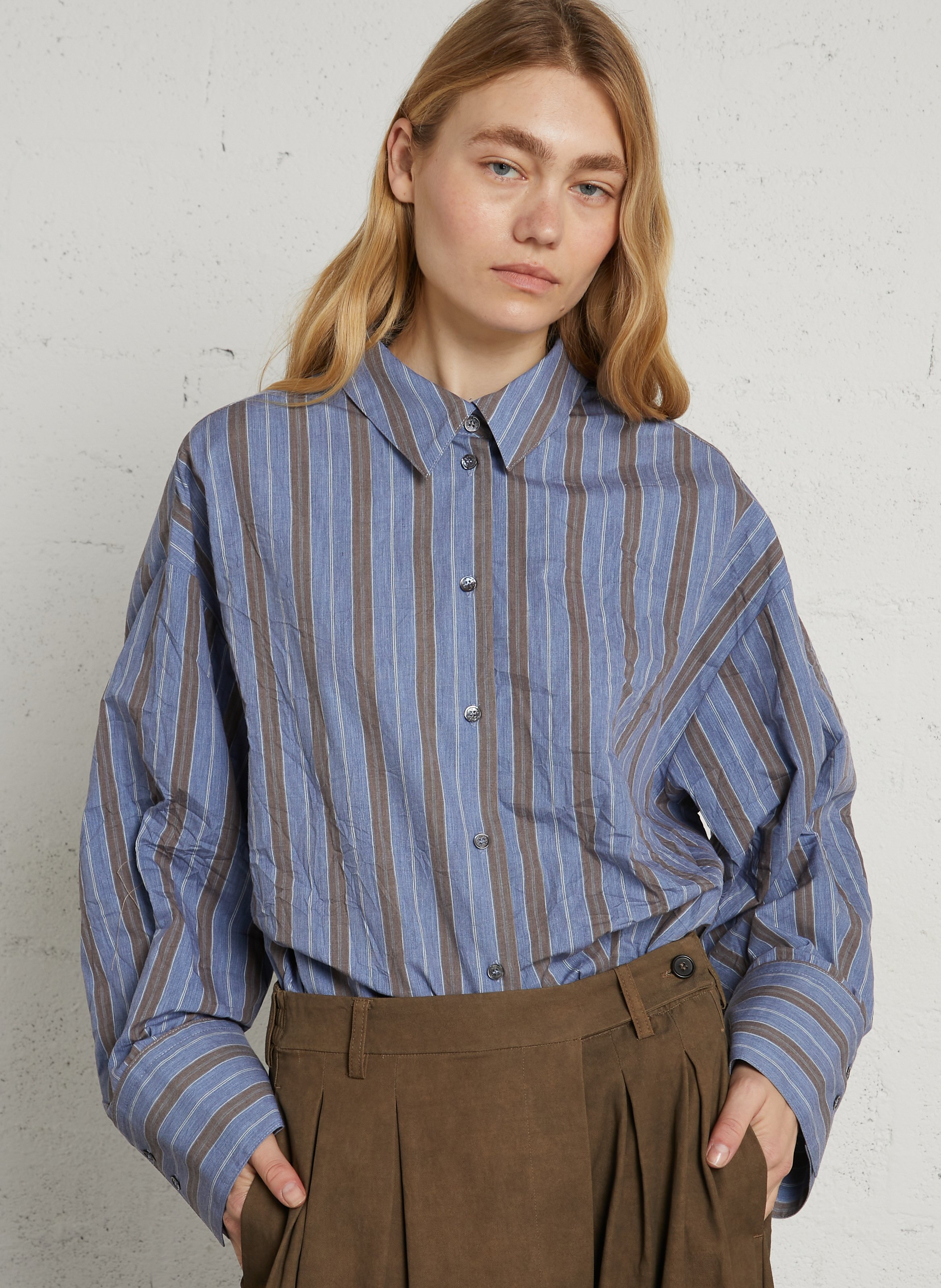 Gestreepte, oversized blouse RUE DE TOKYO Veelkleurig