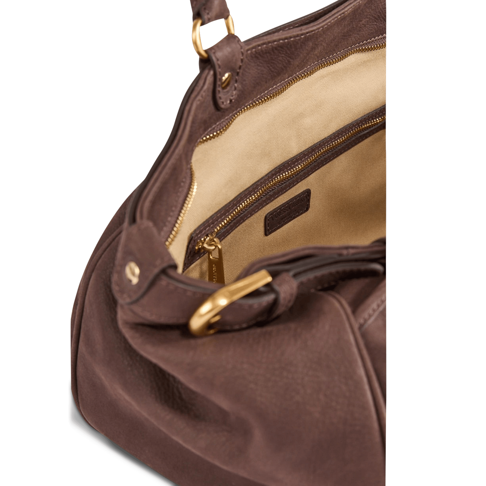 Handtasche aus Leder VANESSA BRUNO Braun