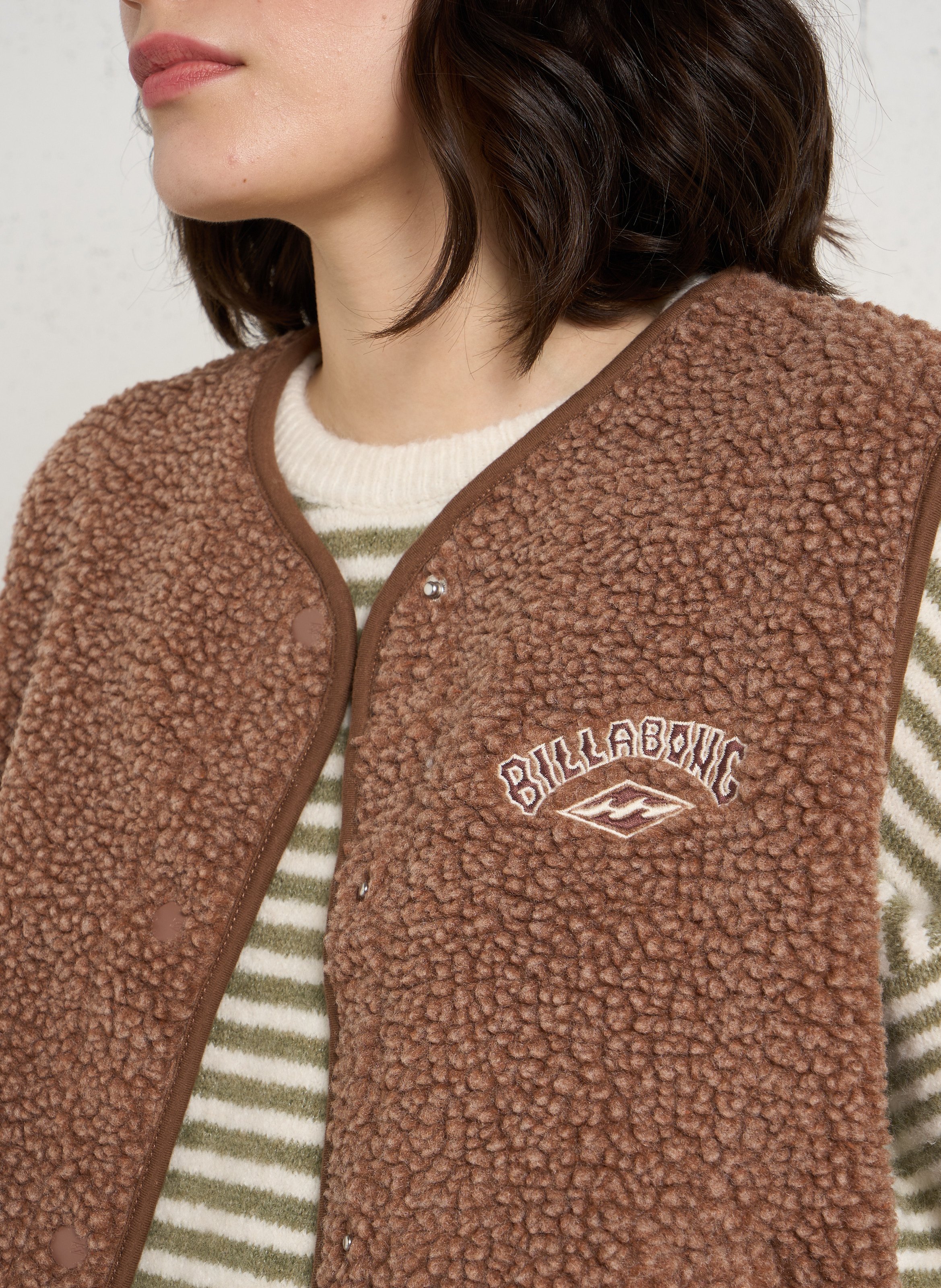 Gerade geschnittene Strickjacke BILLABONG Braun