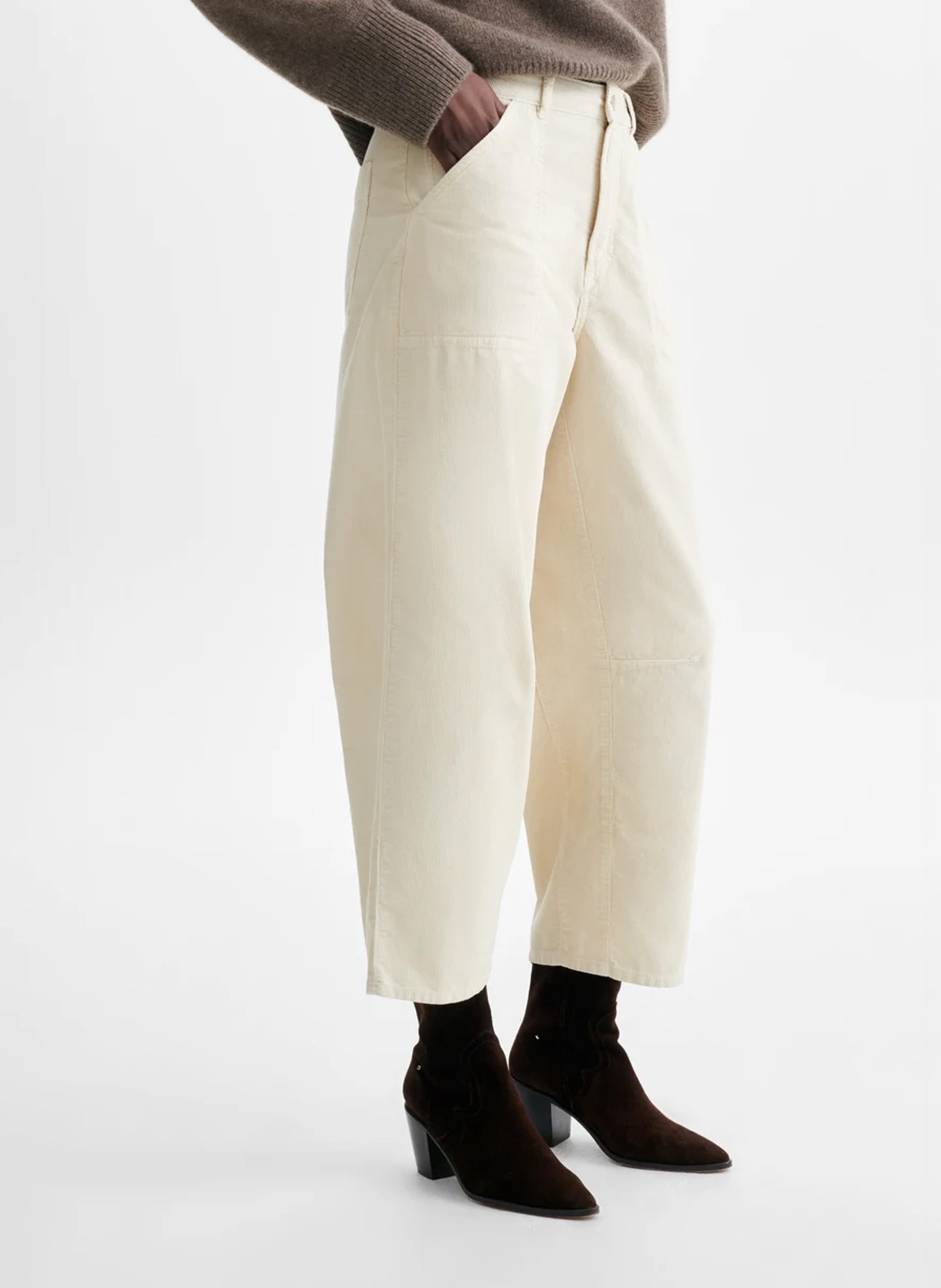 Wijde cropped jeans | Beige VANESSA BRUNO Dames