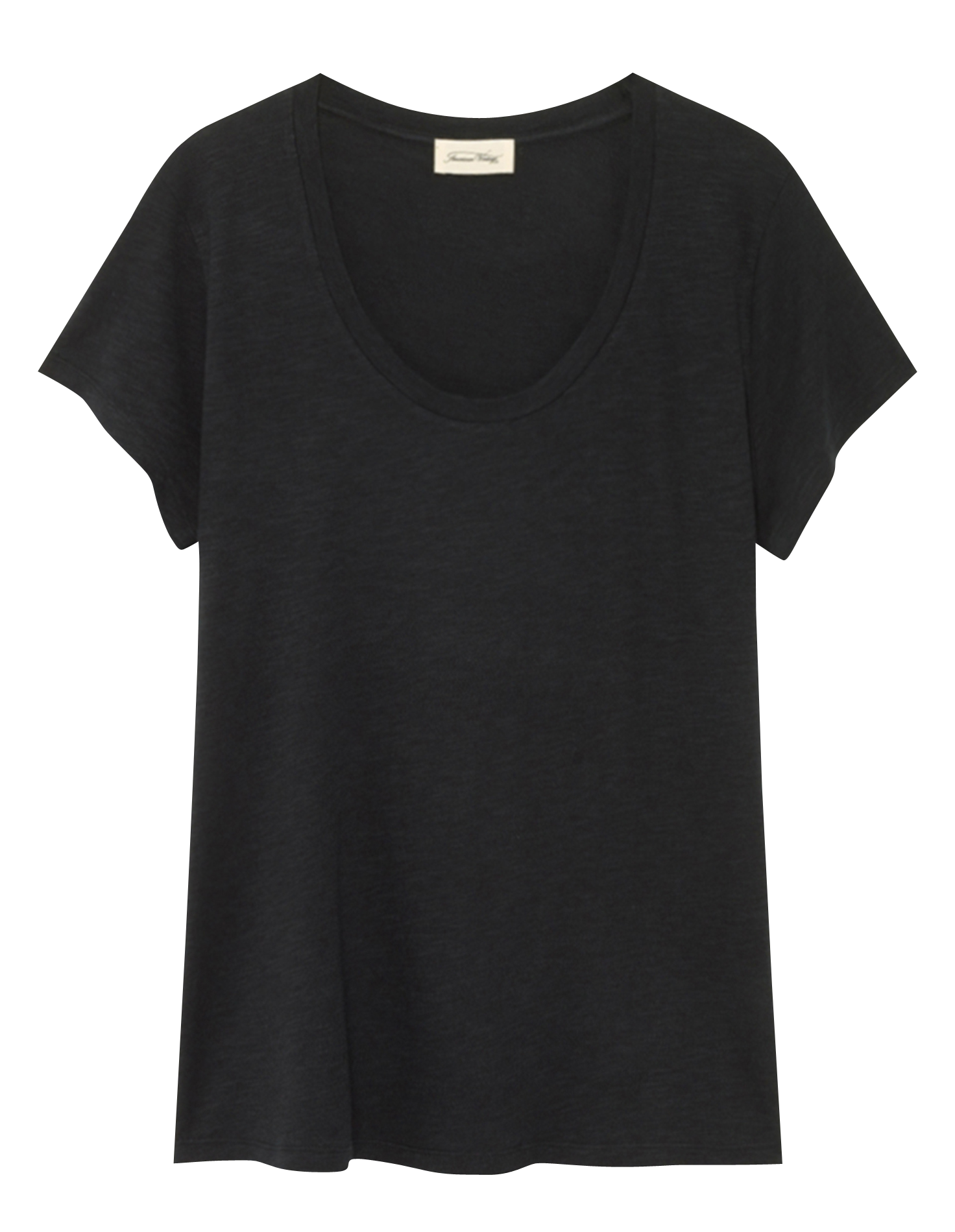 Tee-shirt col rond en coton mélangé AMERICAN VINTAGE Noir