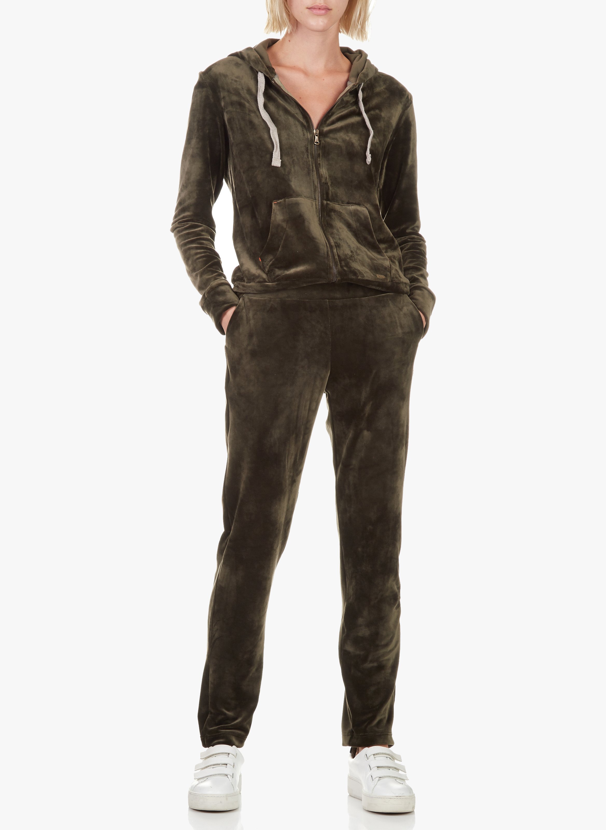 Pantalon de jogging en velours BANANA MOON Kaki