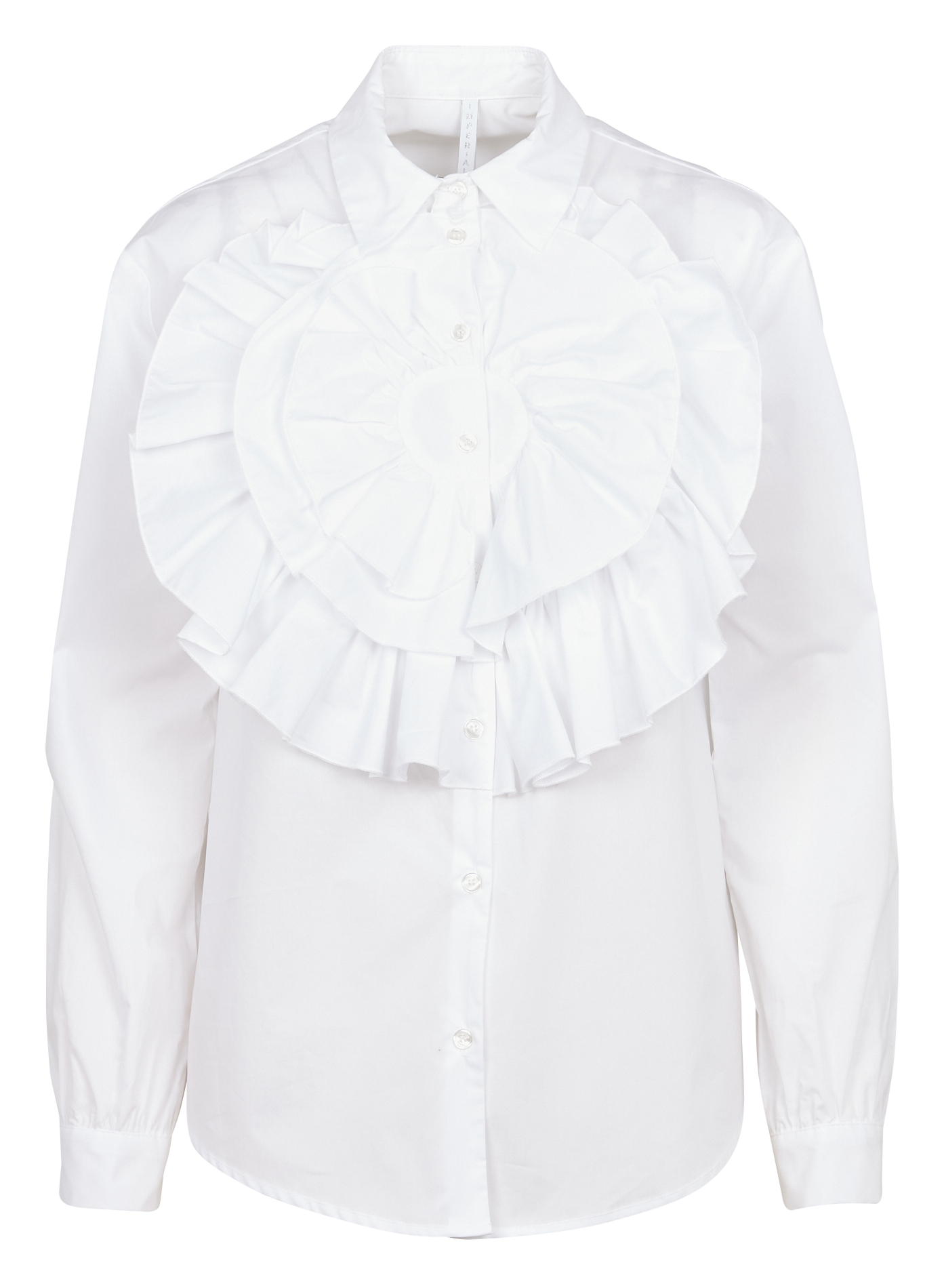 Shirt with frilled collar IMPERIAL White