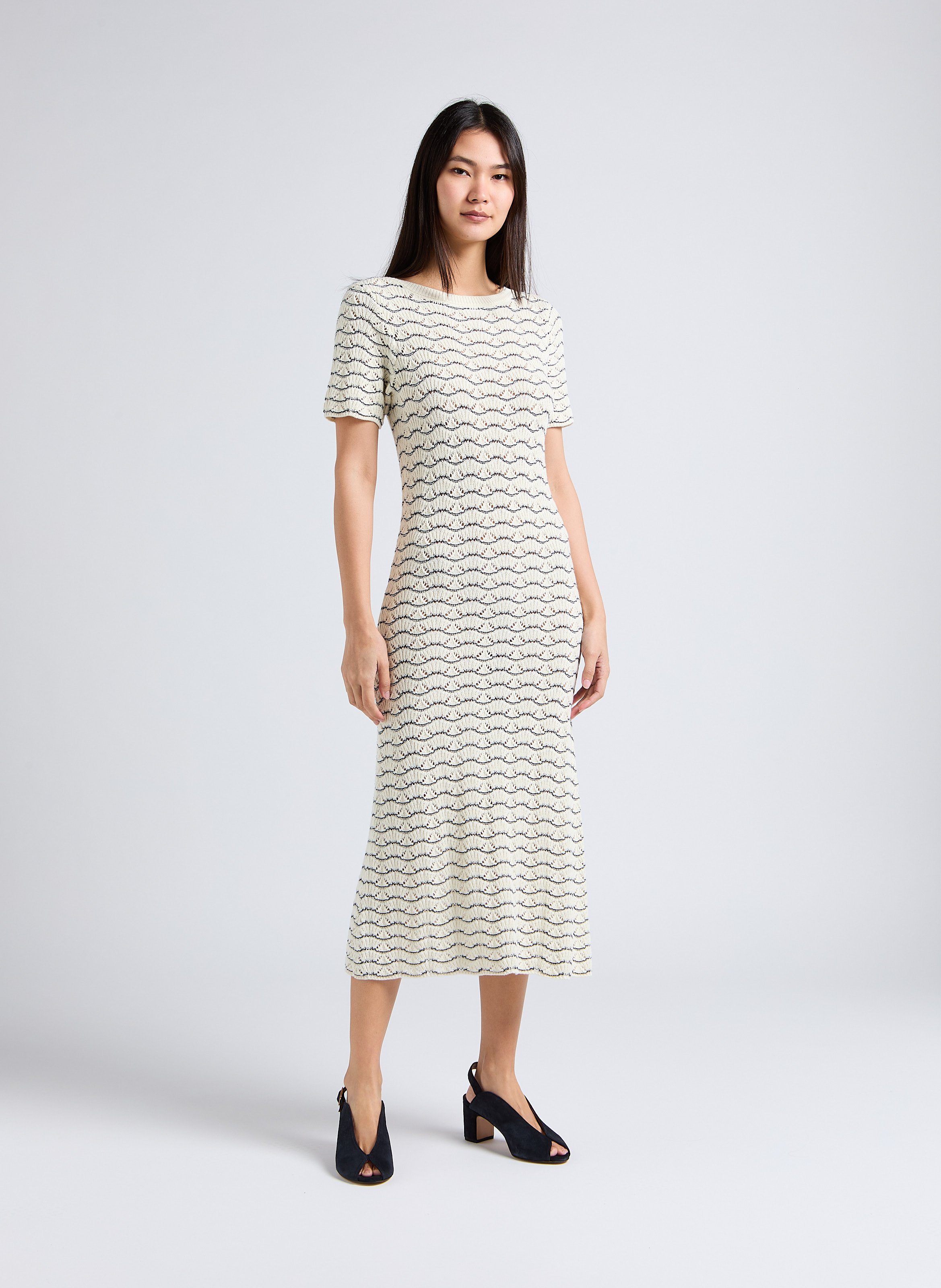 Sandales à talon en cuir velours ANONYMOUS COPENHAGEN Bleu