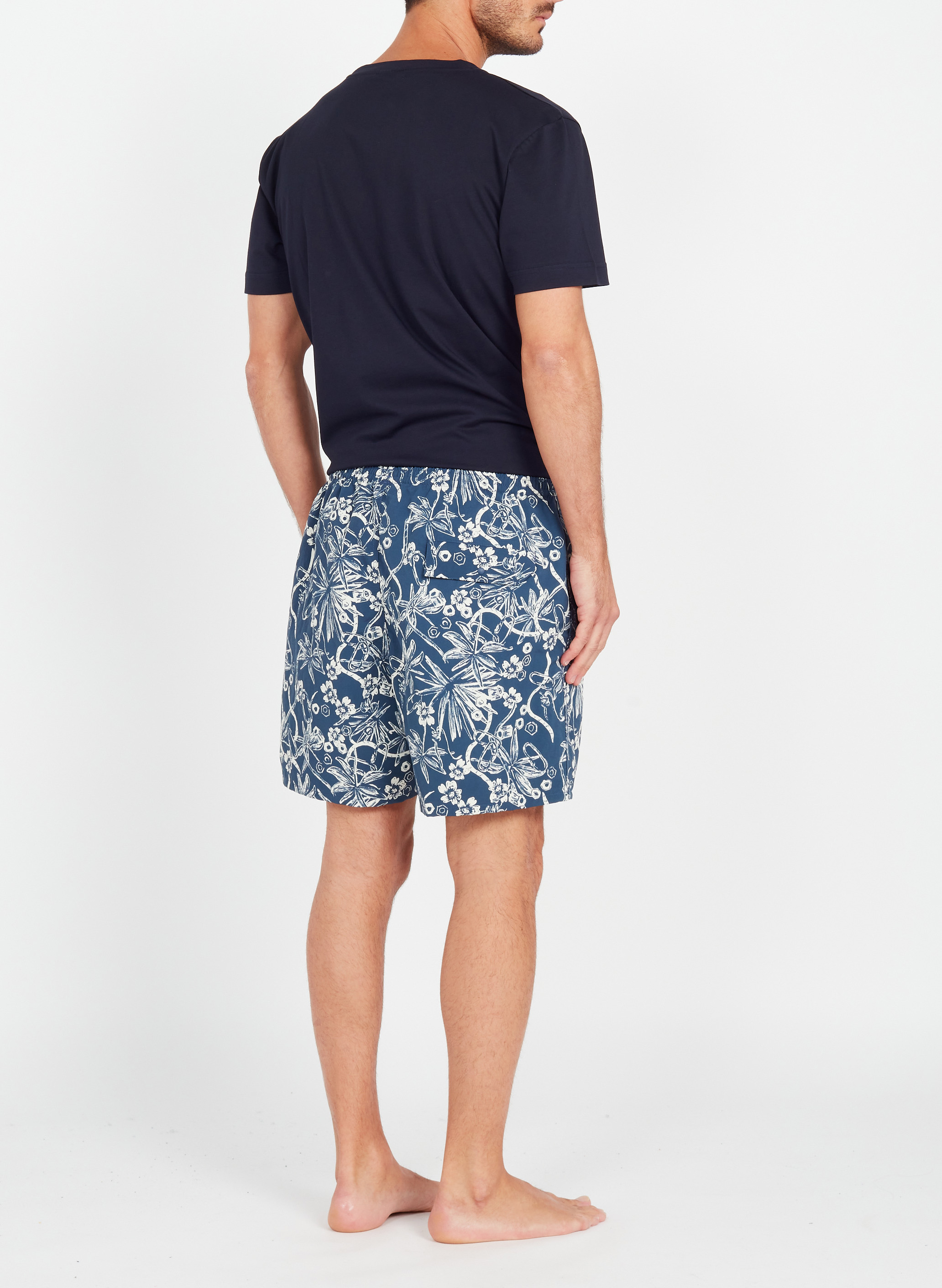 Rundhals-T-Shirt aus Baumwolle, Regular Fit AU PRINTEMPS PARIS Blau