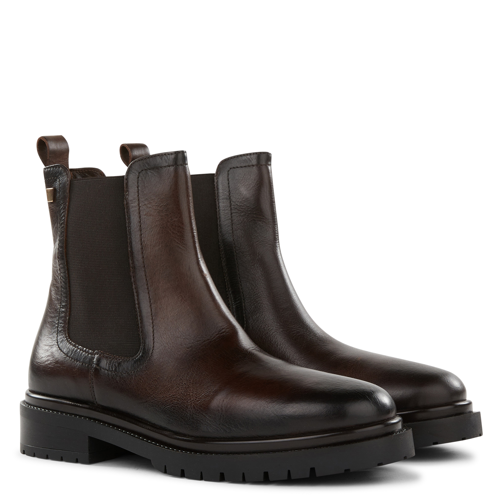 Bottines crantées en cuir JB MARTIN Marron