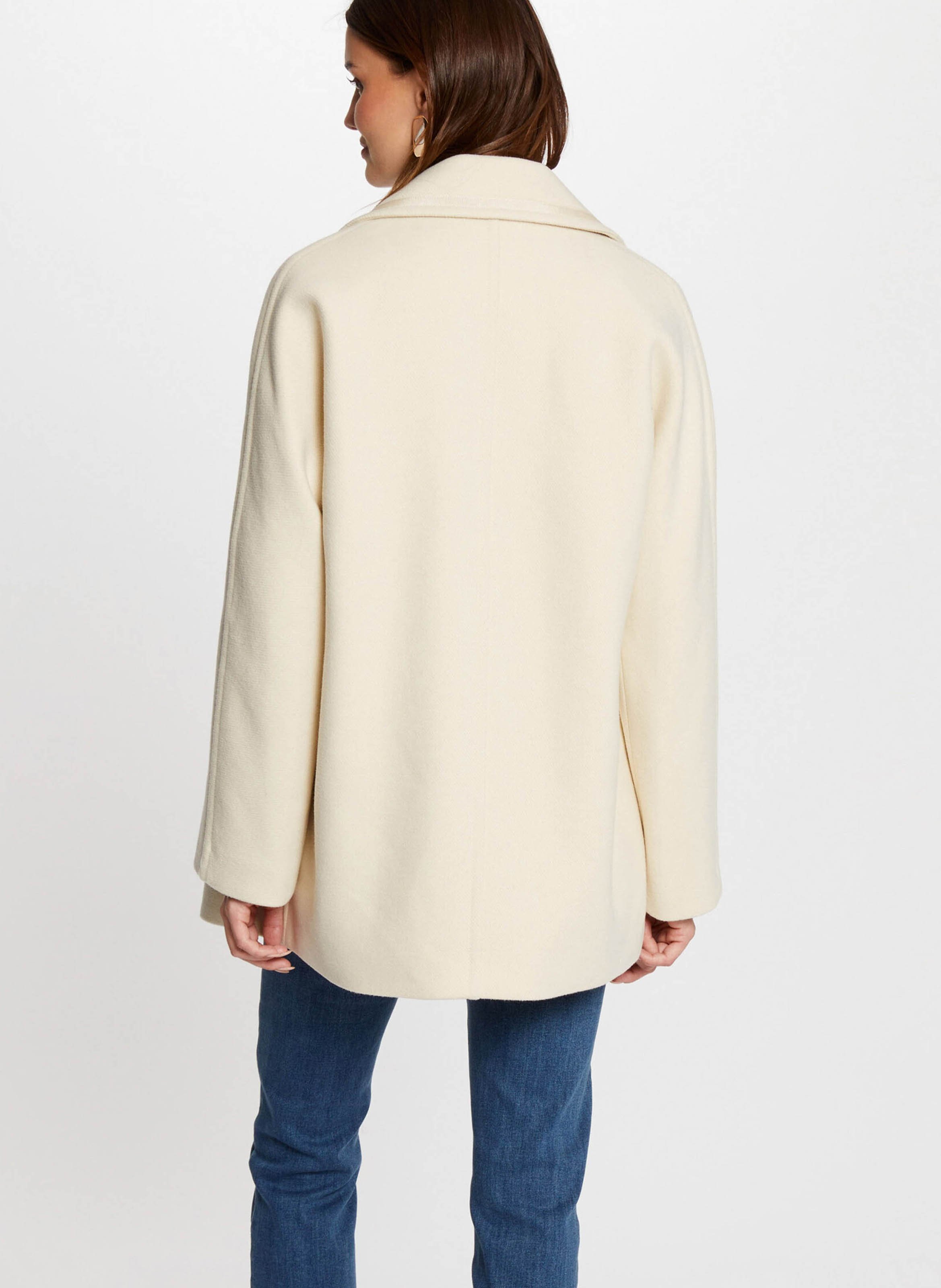 Mid-length buttoned coat MORGAN Beige
