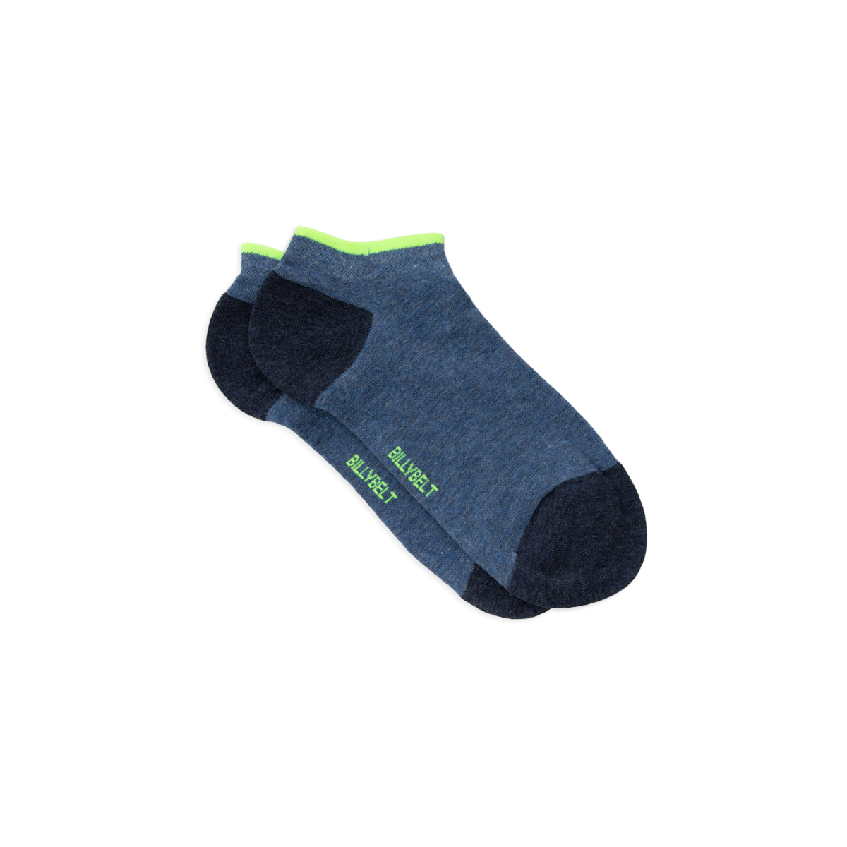 Solid combed cotton ankle socks BILLYBELT Blue