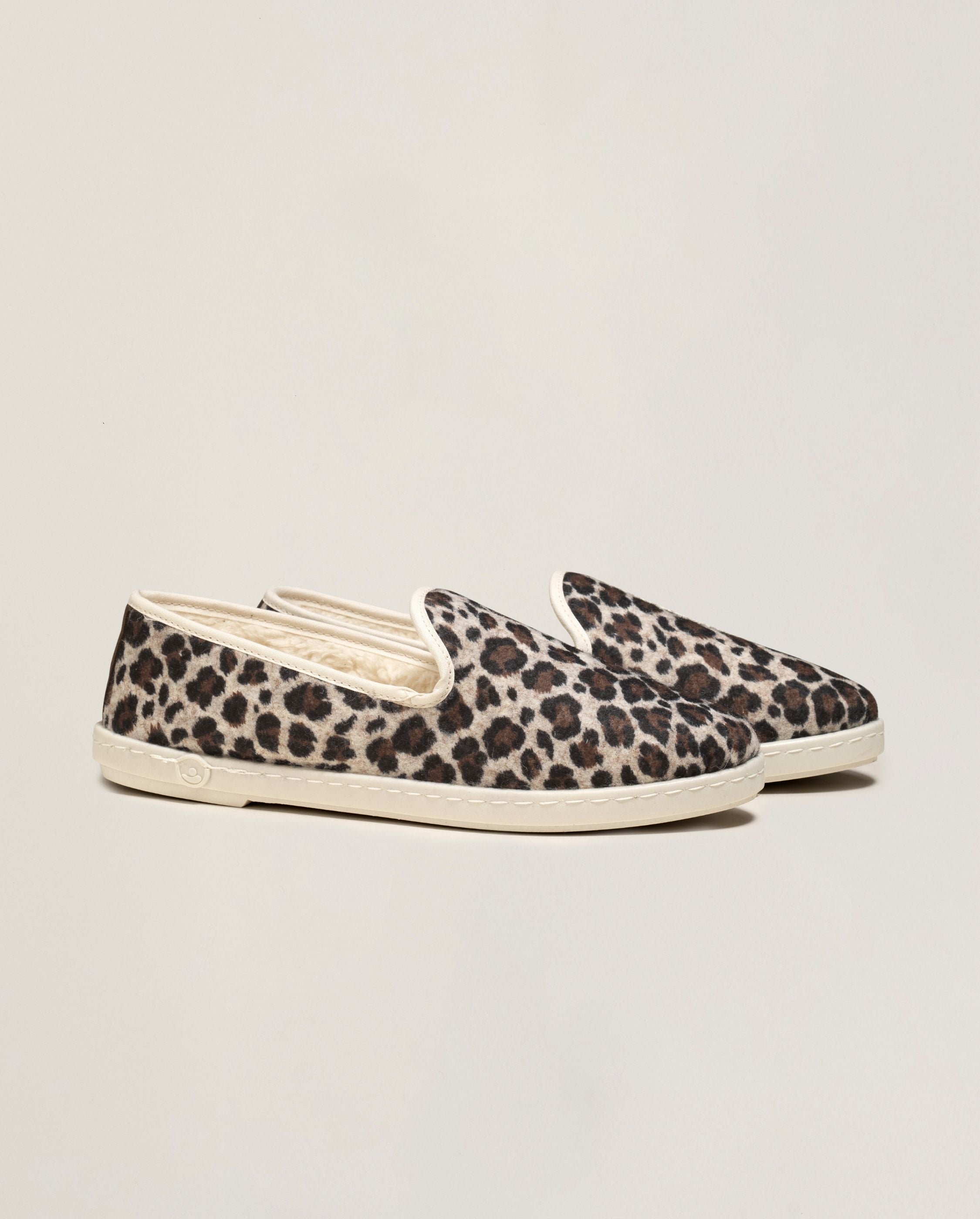 Limited edition women's slippers, leopard pattern ANGARDE Brown