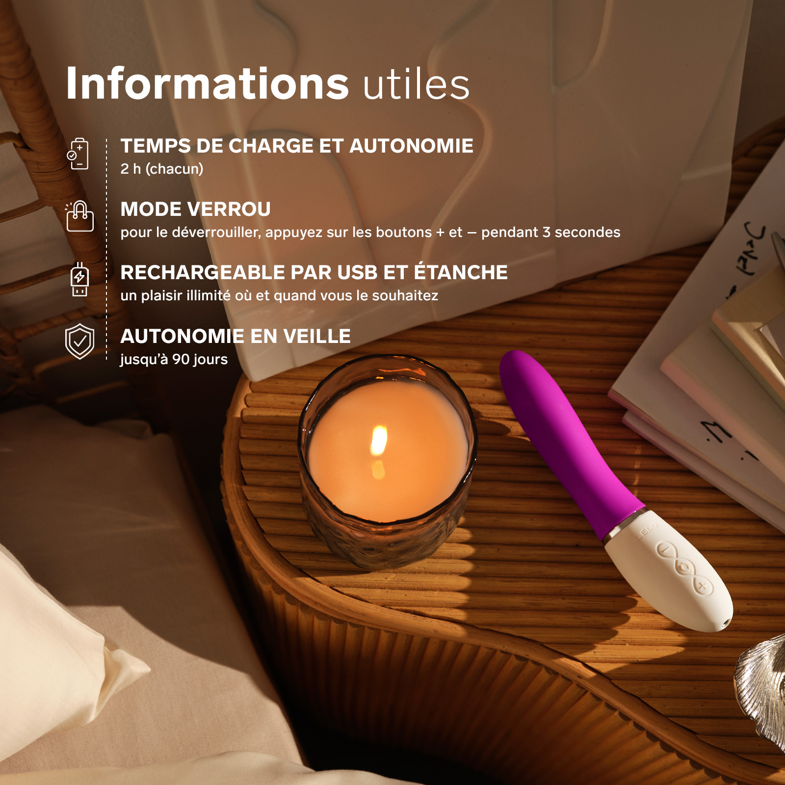 Vibromasseur femme point g avec application bluetooth, liv 3 LELO Deep rose