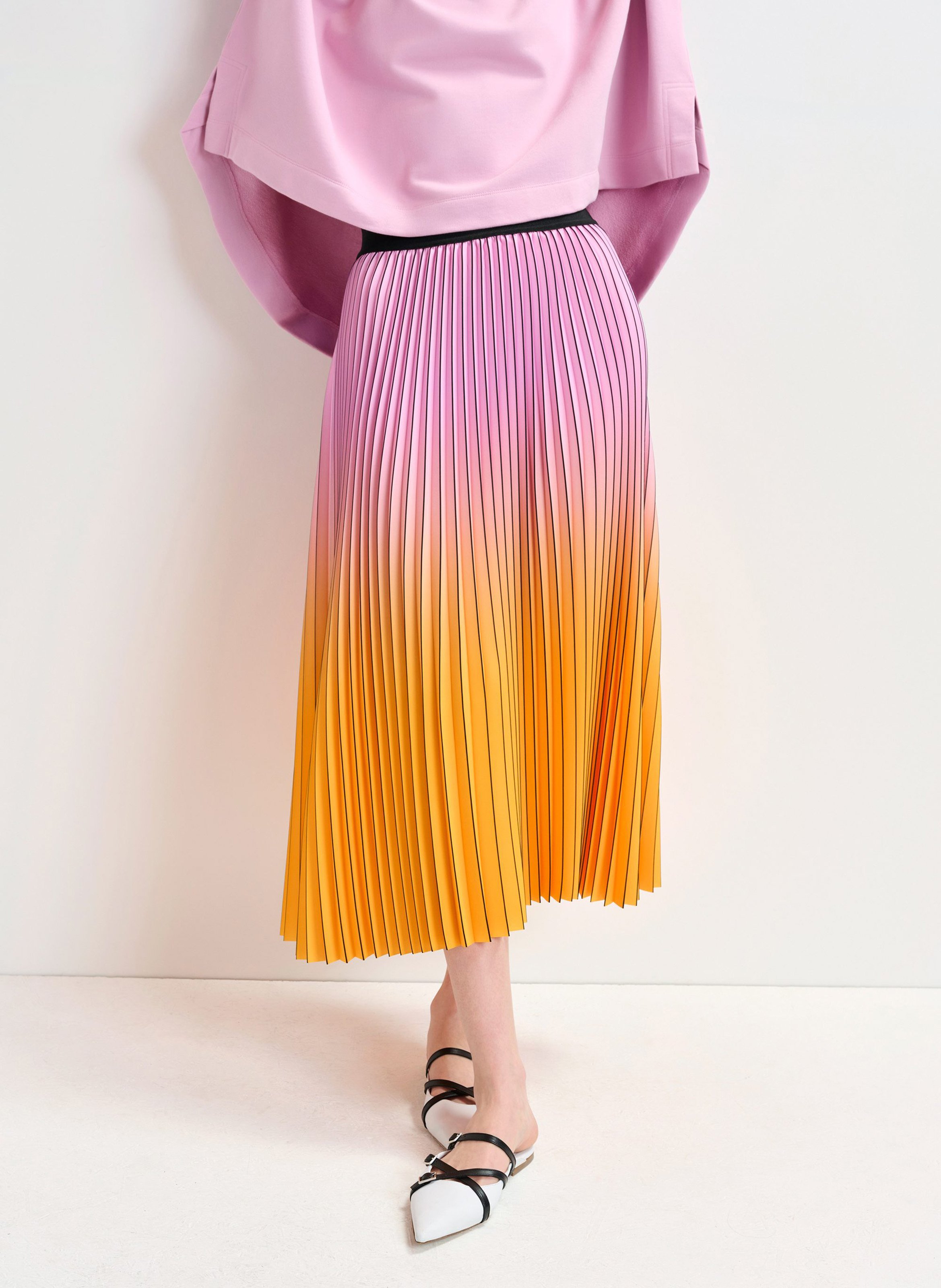 mid length pleated skirts 70