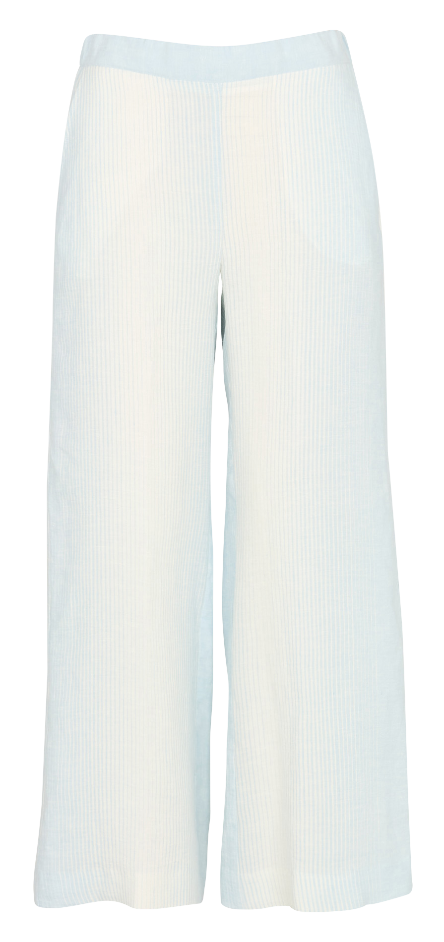 Wide-leg linen striped pants DIEGA Blue