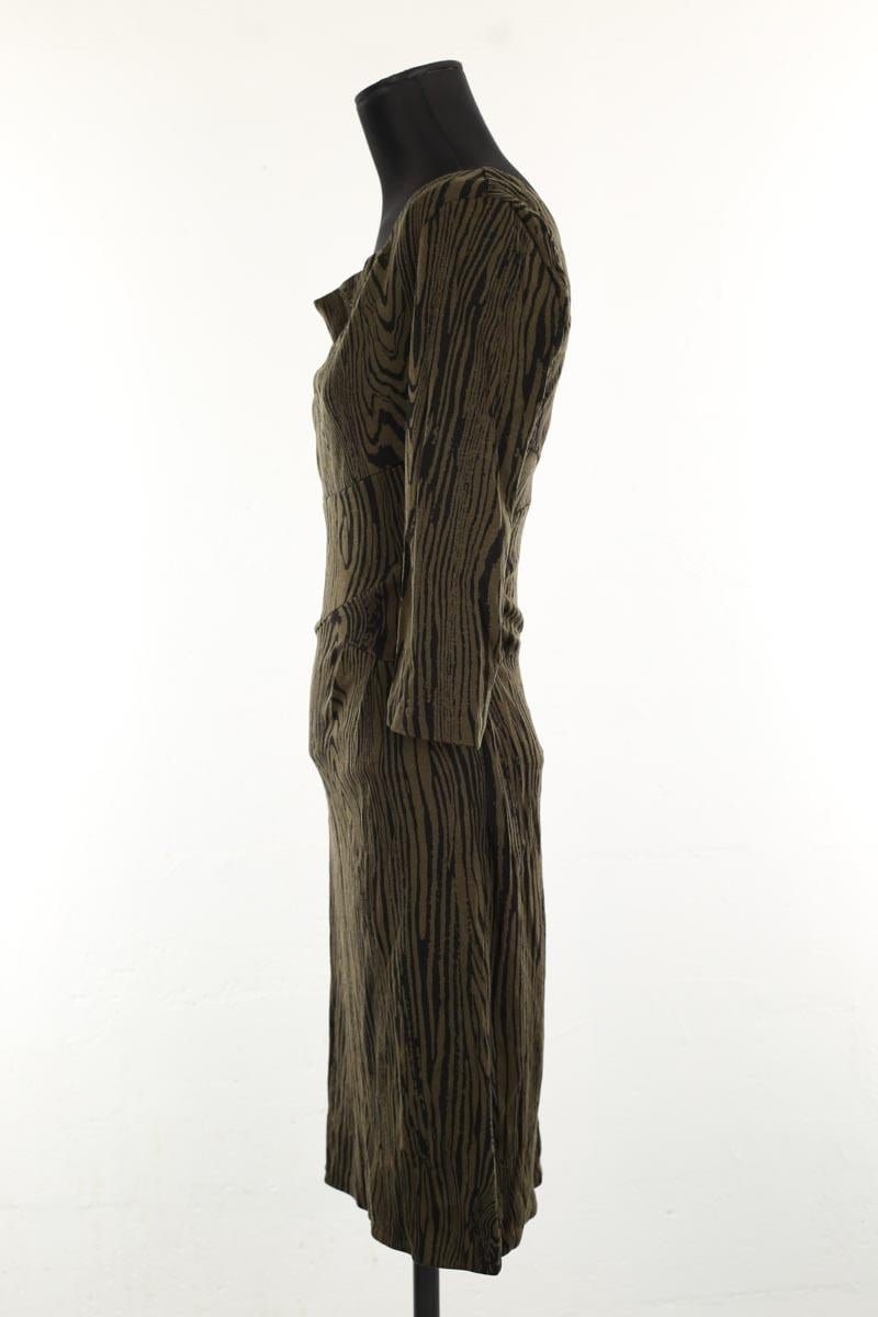 V-neck dress DIANE VON FURSTENBERG - Seconde Main Khaki