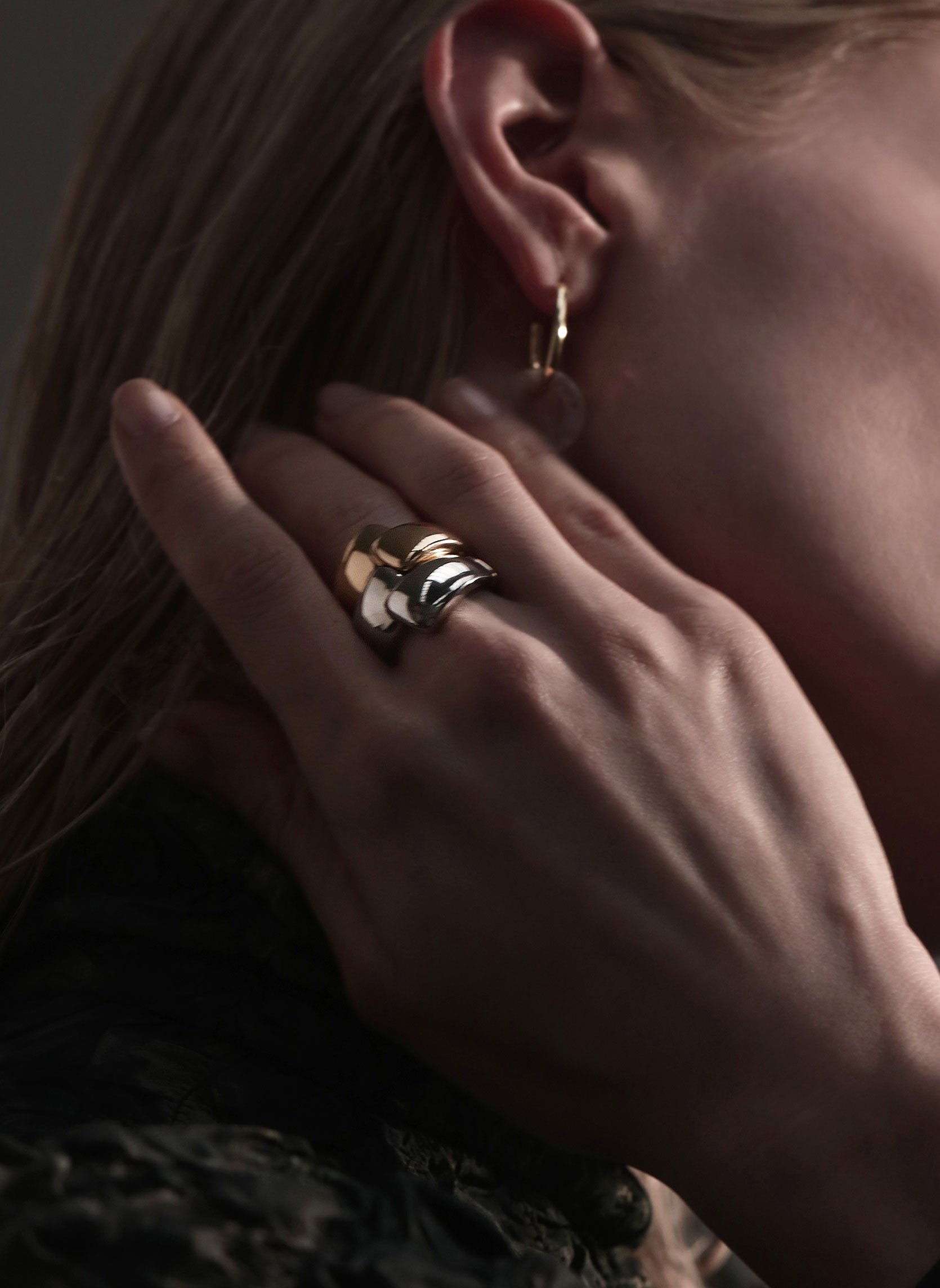 Wide Osmonde ring AEC Paris Silver