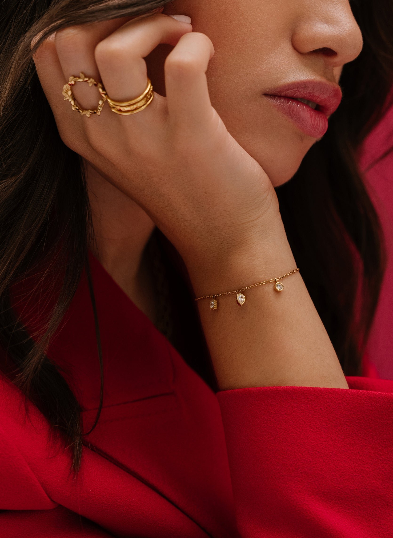 Anya Starry Chain Bracelet AEC Paris Golden