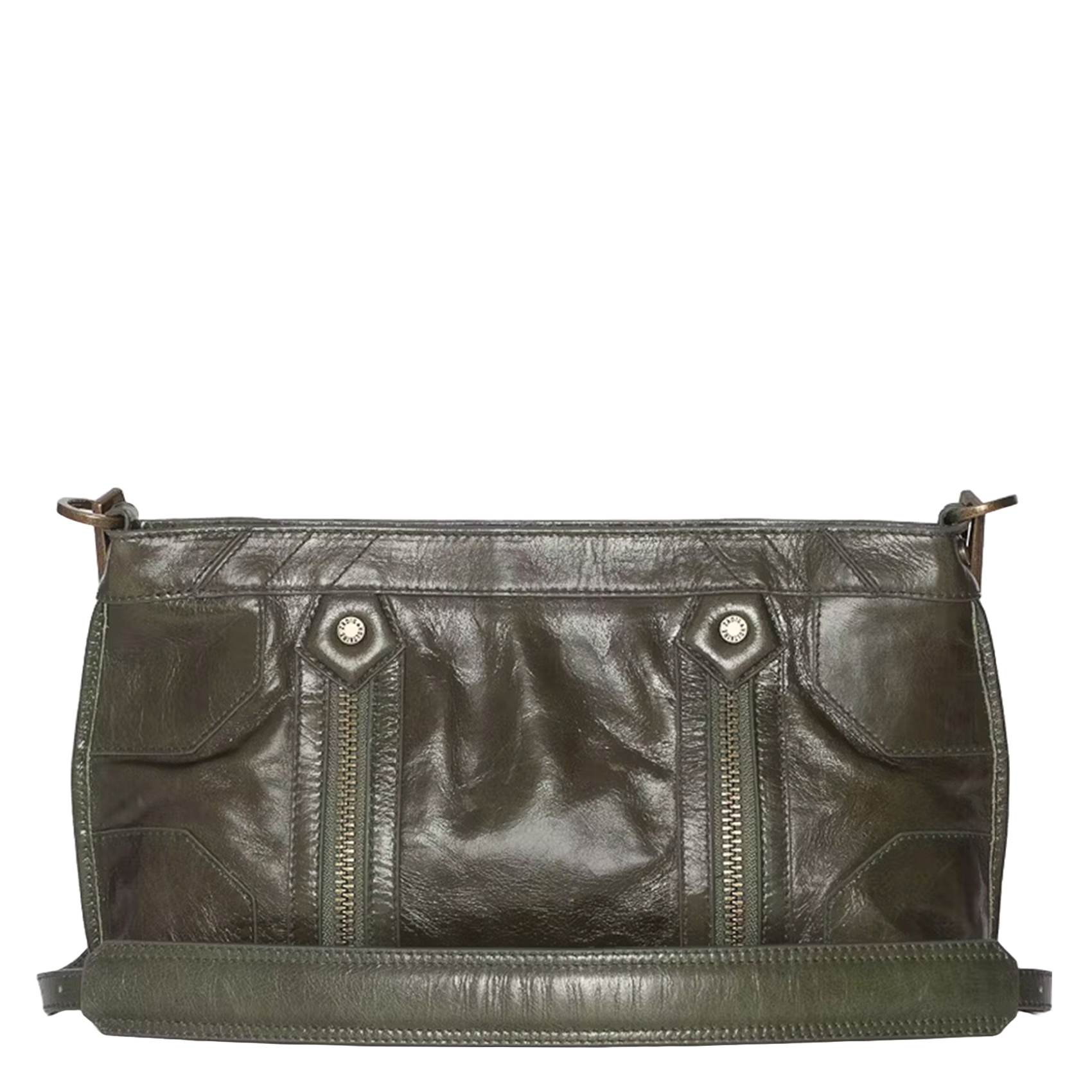 Lakleren schoudertas ZADIG&VOLTAIRE Groen