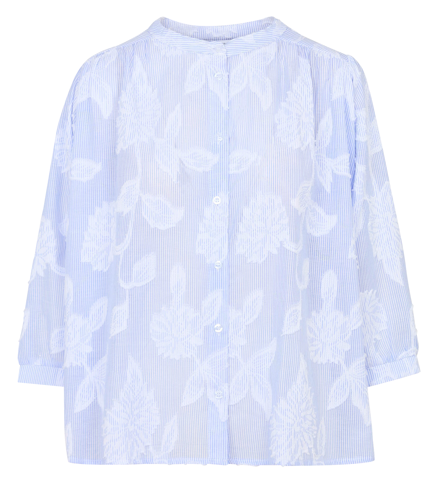 Floral print Mao collar blouse LA FEE MARABOUTEE Blue