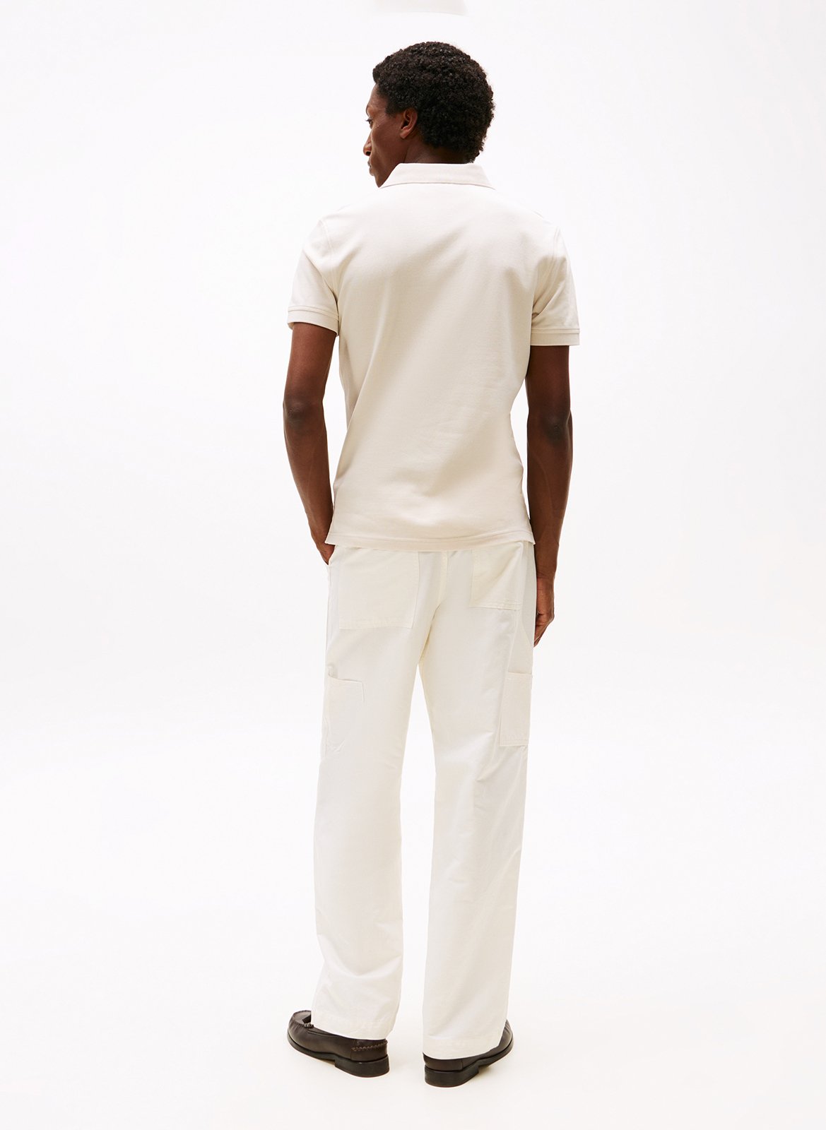 Slim-fit organic cotton polo shirt TOMMY HILFIGER Beige