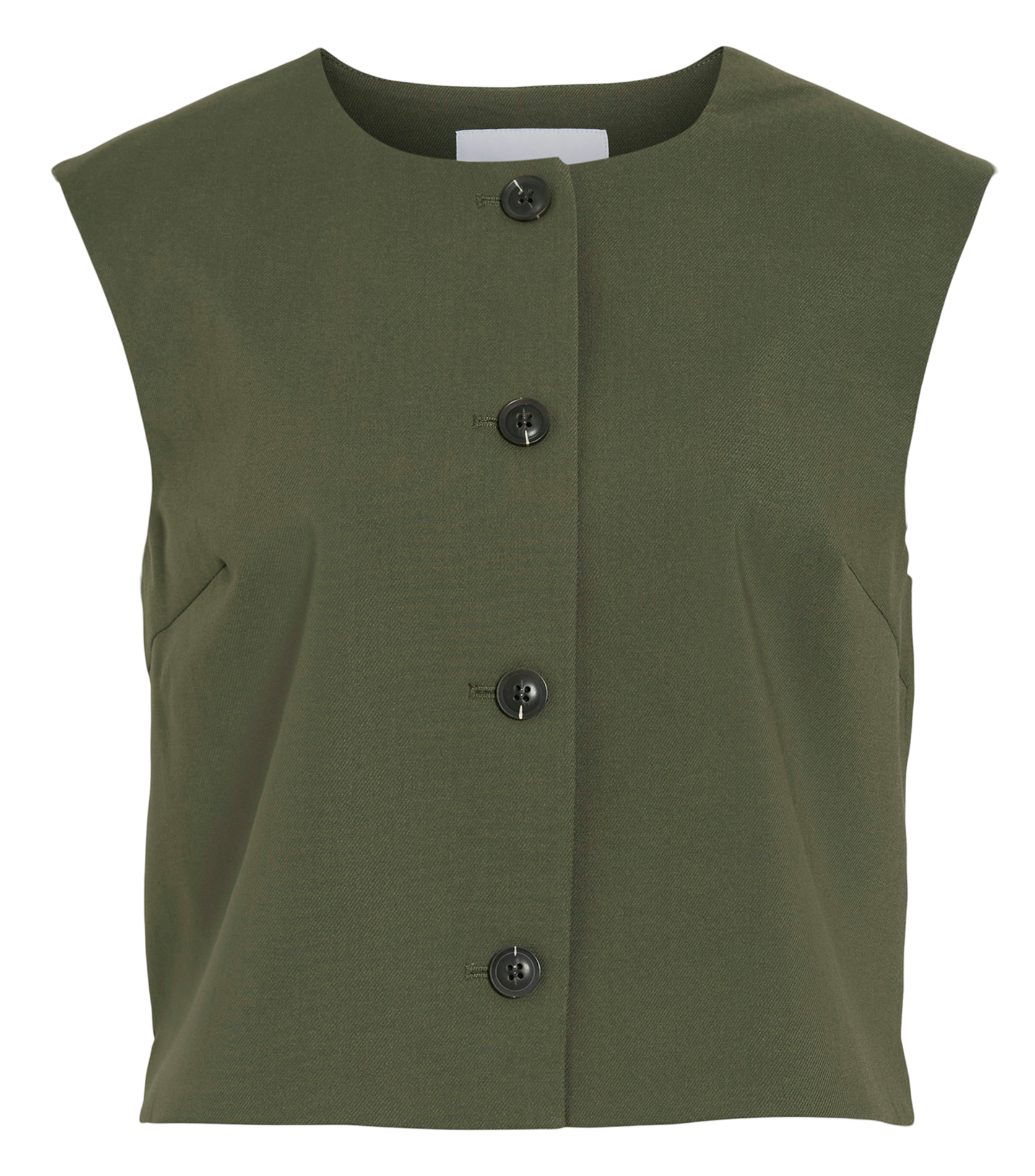 Gilet droit en fibres recyclées mélangées VILA Vert