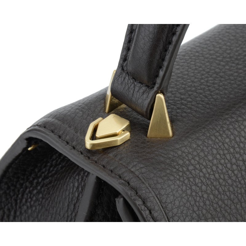 Handbag - cowhide leather POURCHET Black