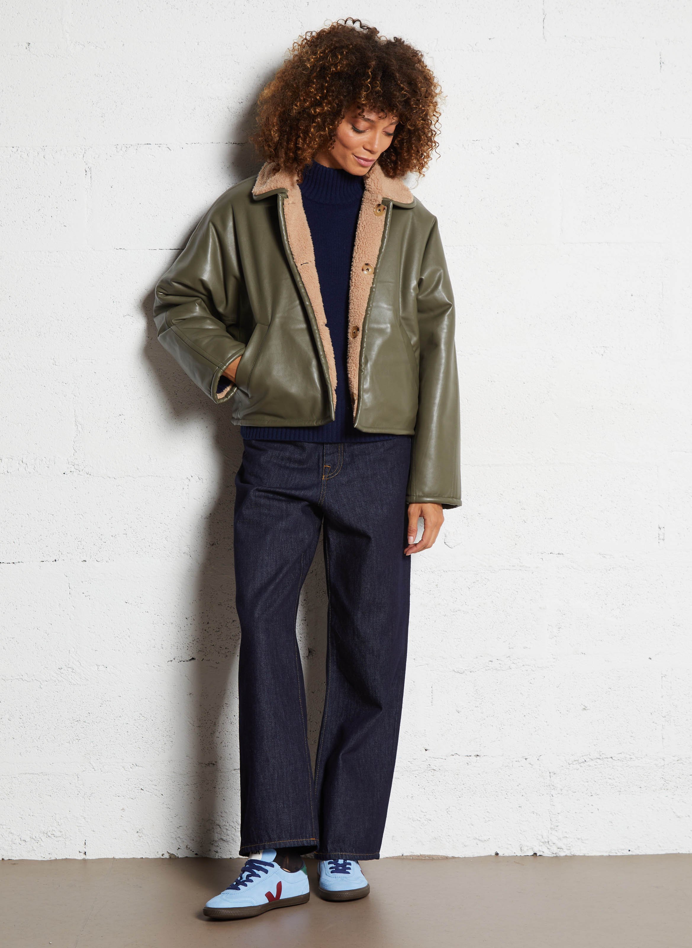 Jasje met overhemdkraag BELLEROSE Kaki