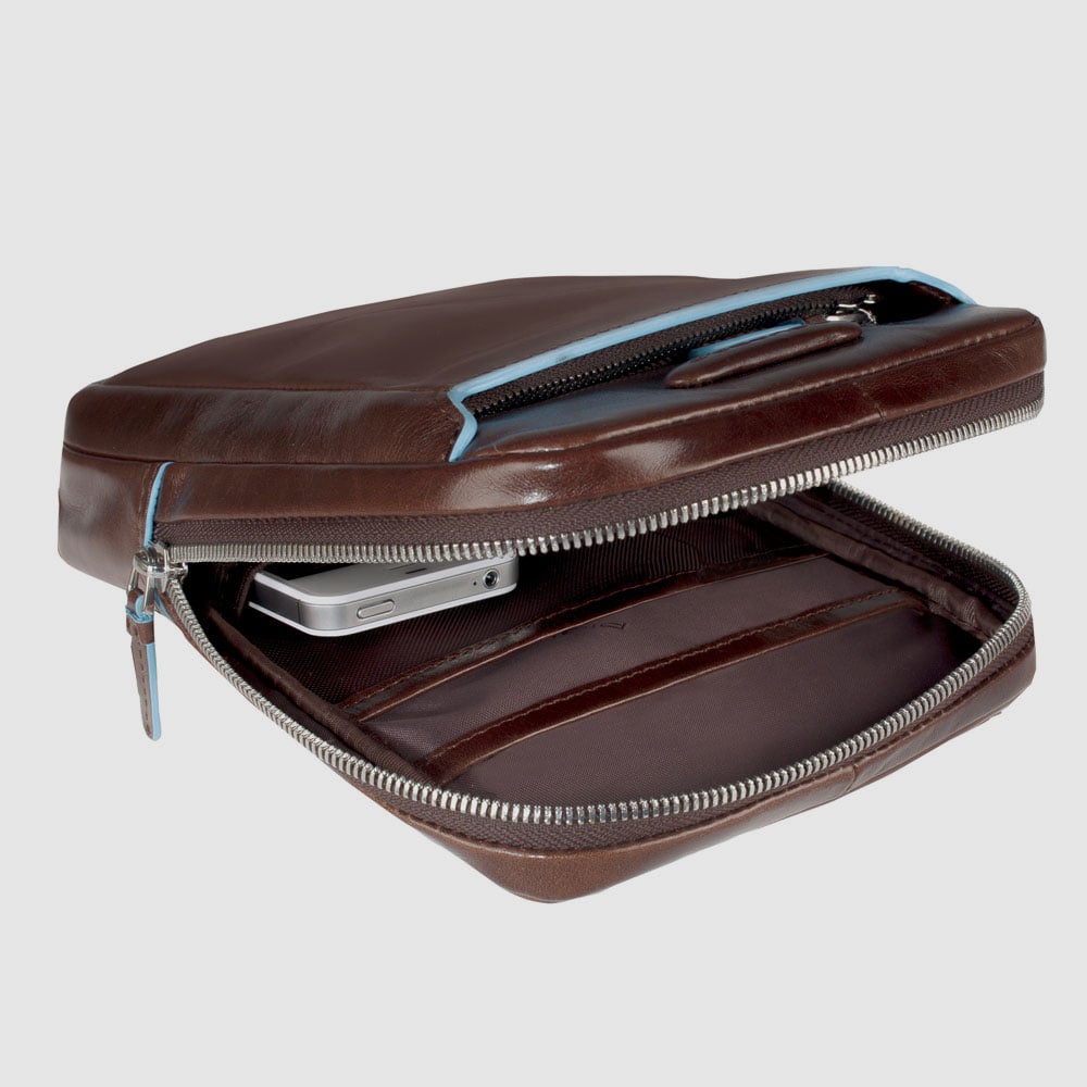 Crossbody bag with compartments PIQUADRO Brown