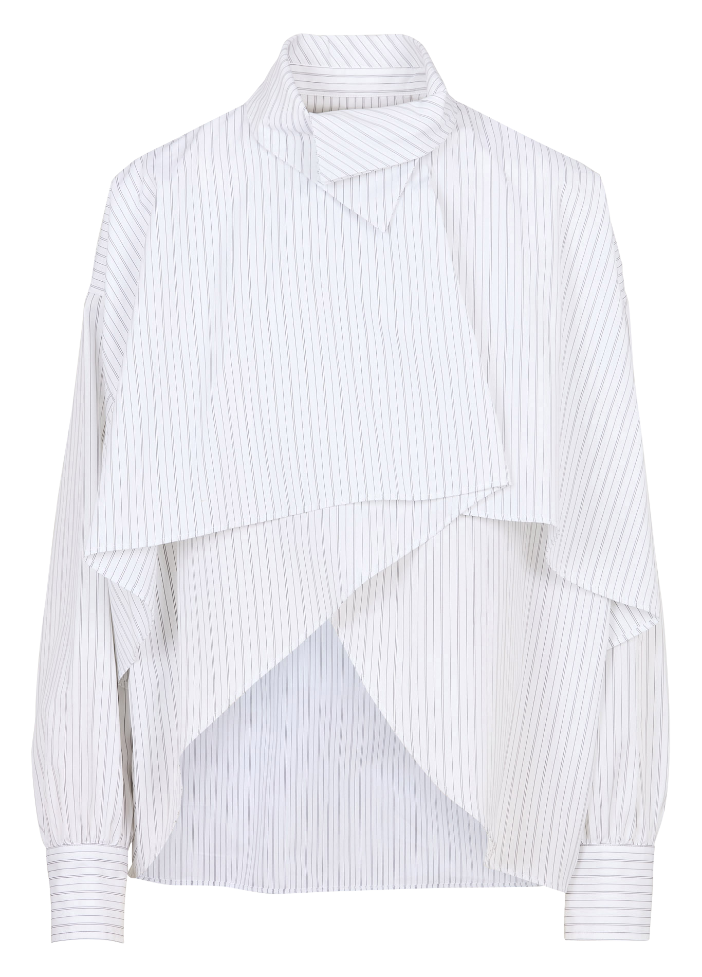 Chemise ample en coton rayé BIRD Black stripes