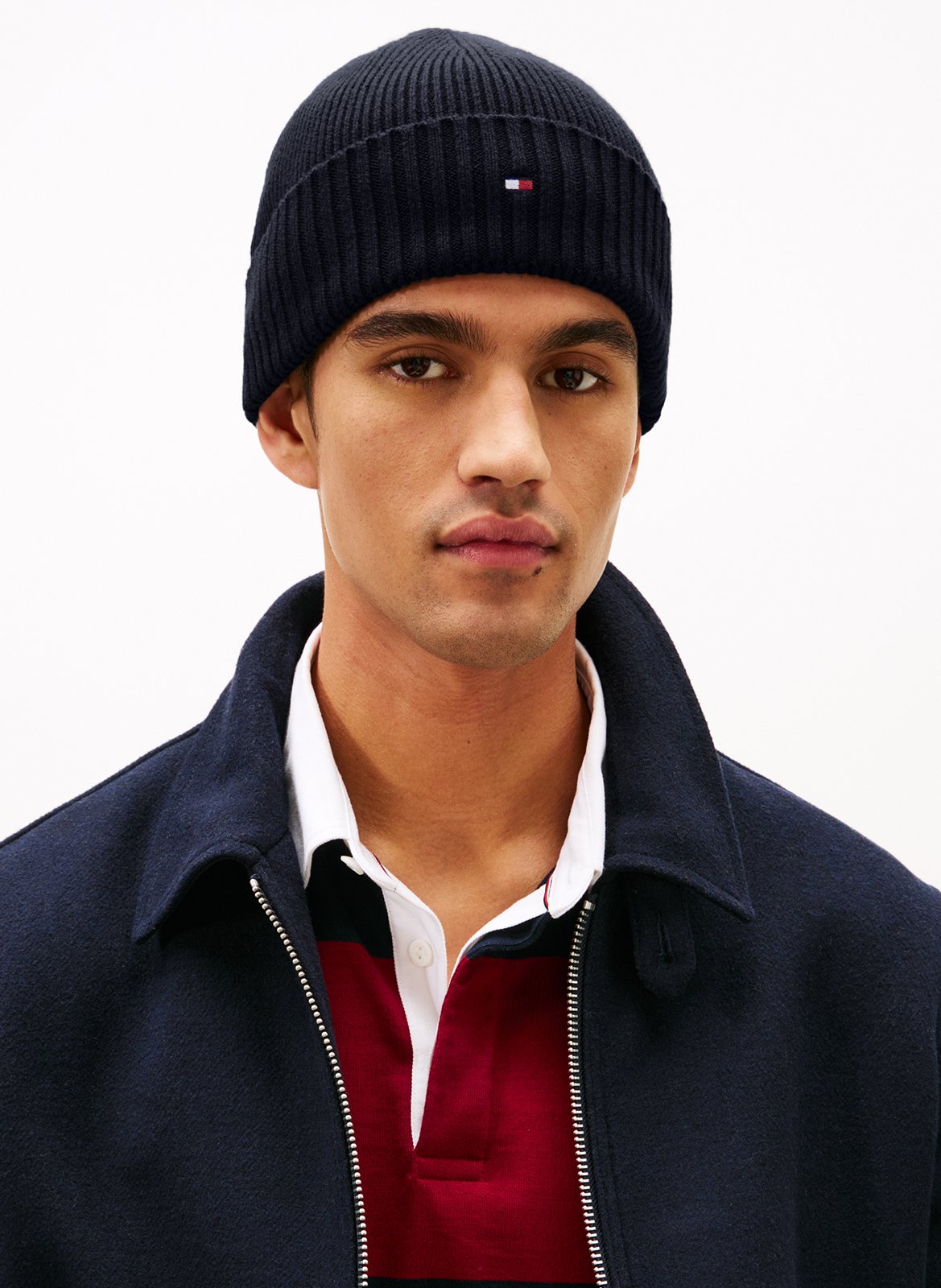 Muts van biologisch katoenmengsel TOMMY HILFIGER Blauw