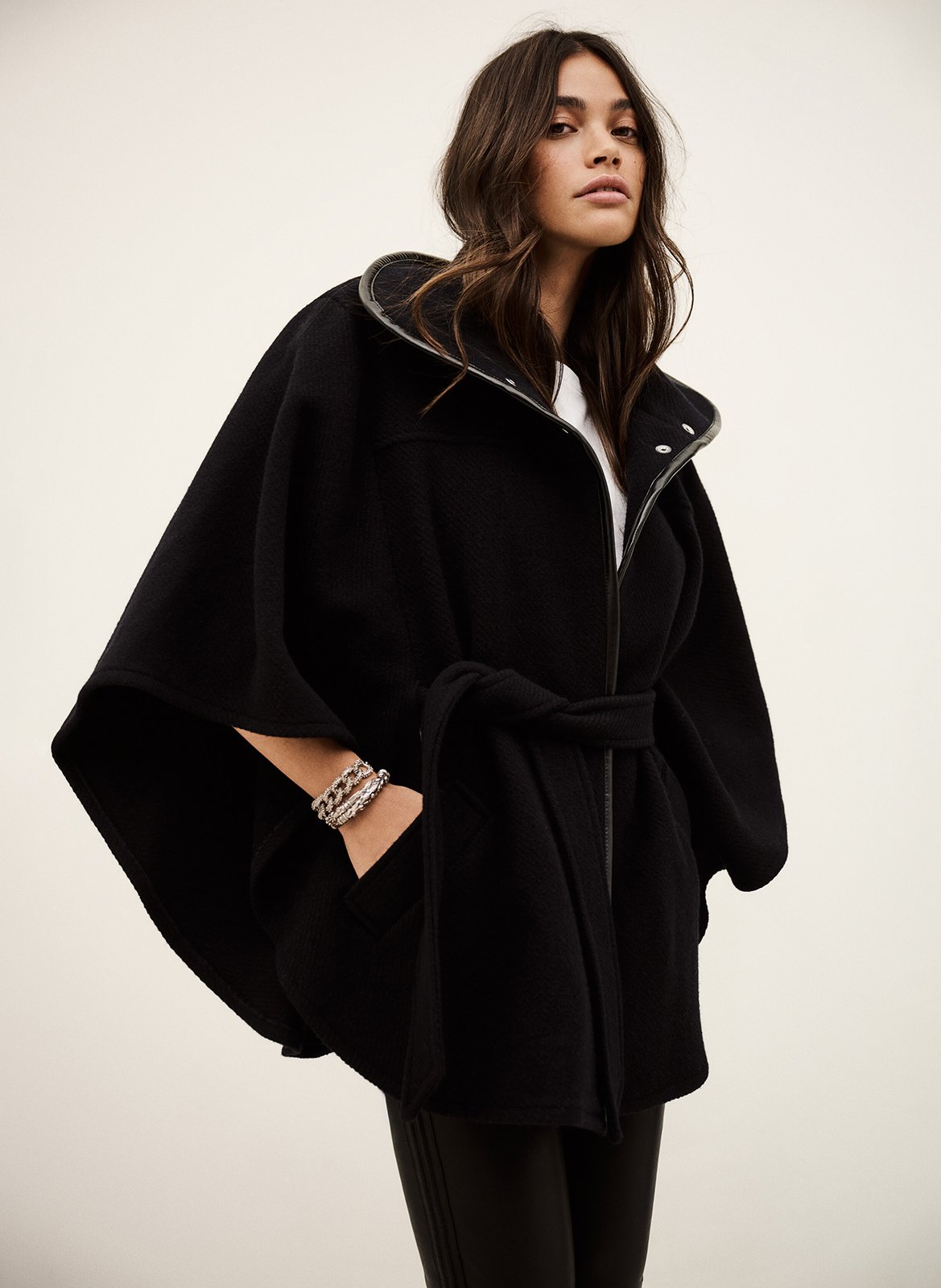 Jas met klassieke kraag BA&SH Blauw