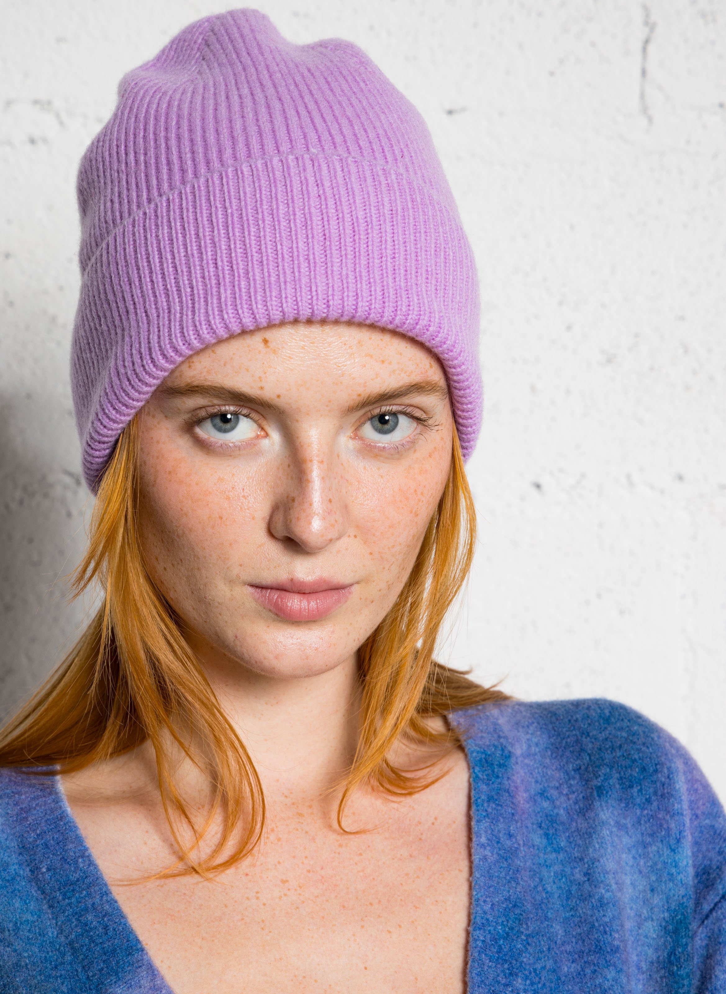 Bonnet en laine et cachemire CEZEMBRE Violet