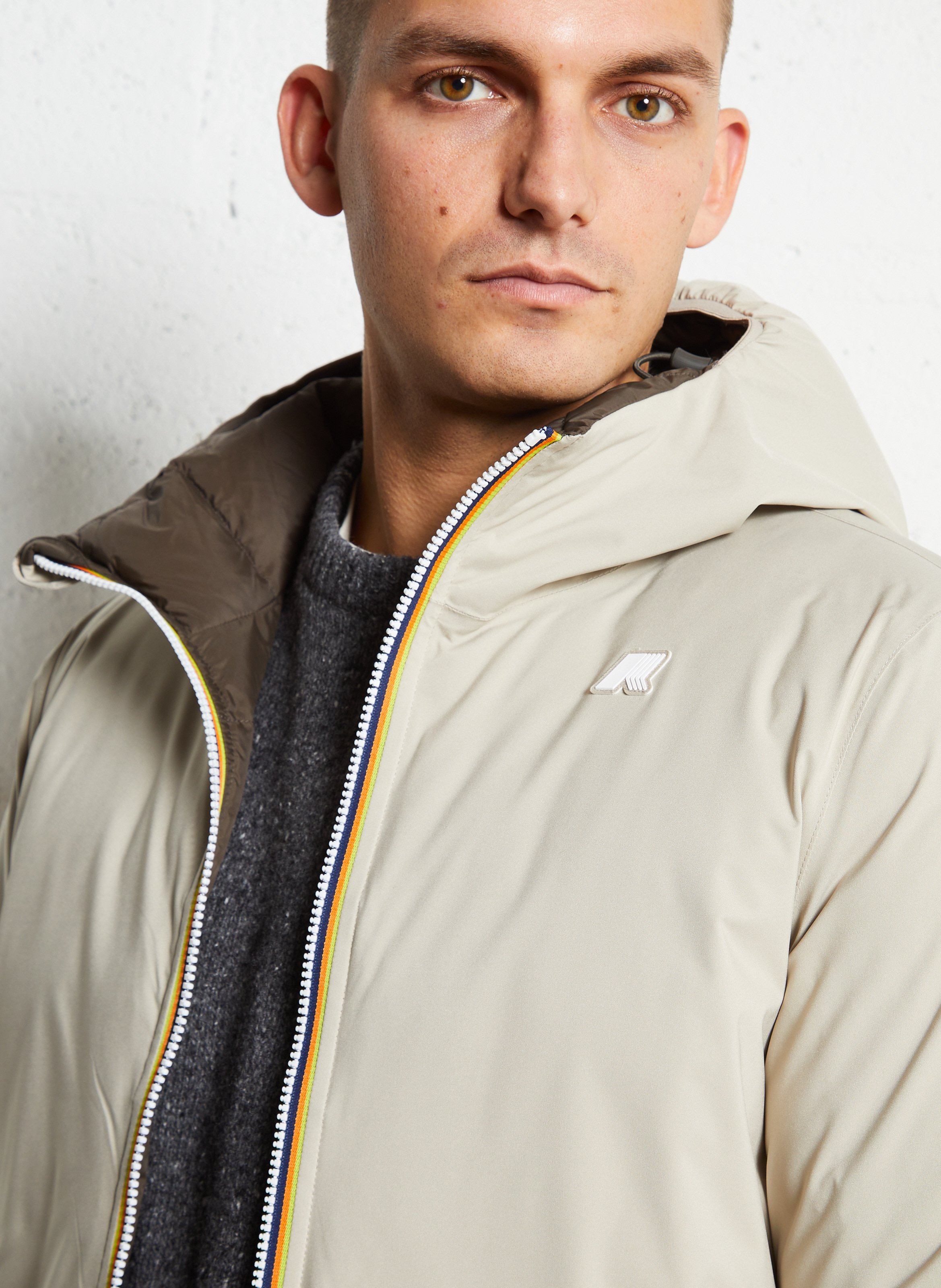 Daunenjacke mit Stehkragen K-WAY Beige