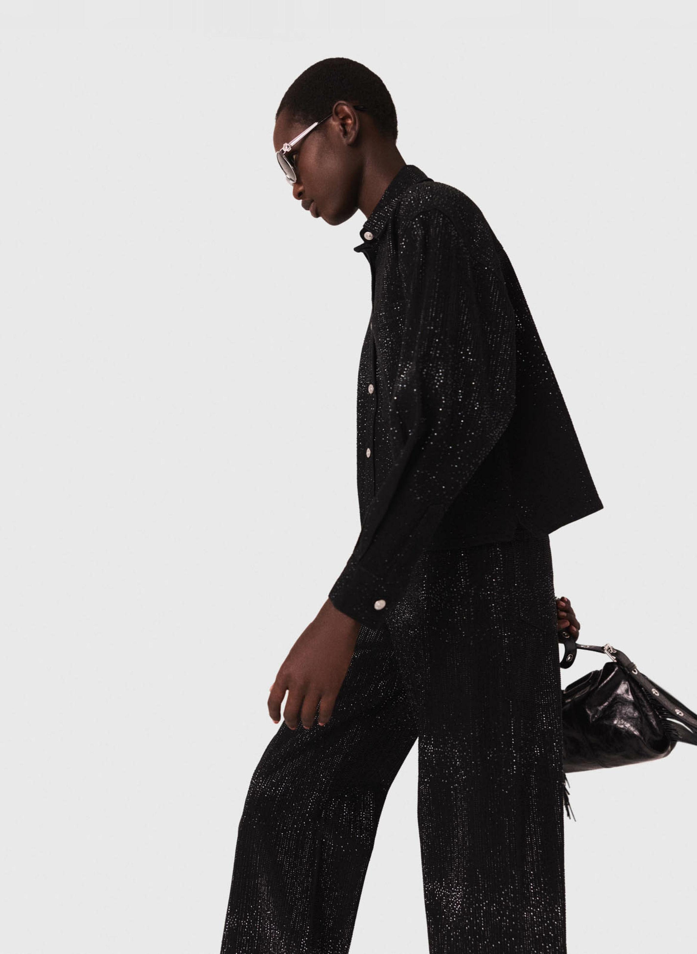 Chemise col classique  MAJE Noir