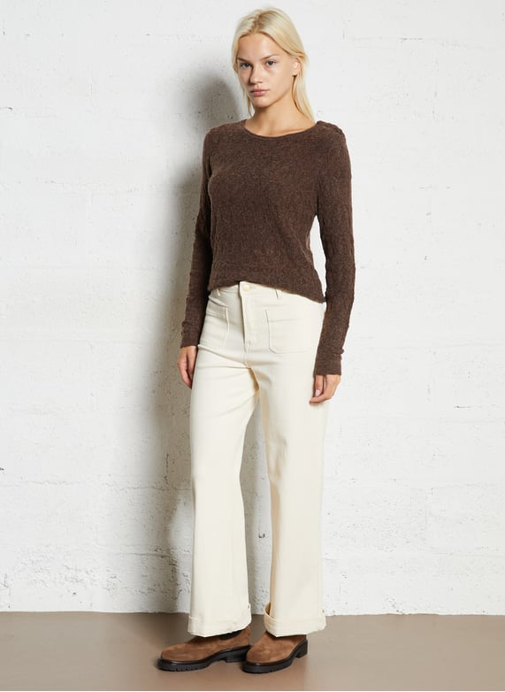 Effen leren enkellaarzen met textuur - Look 5