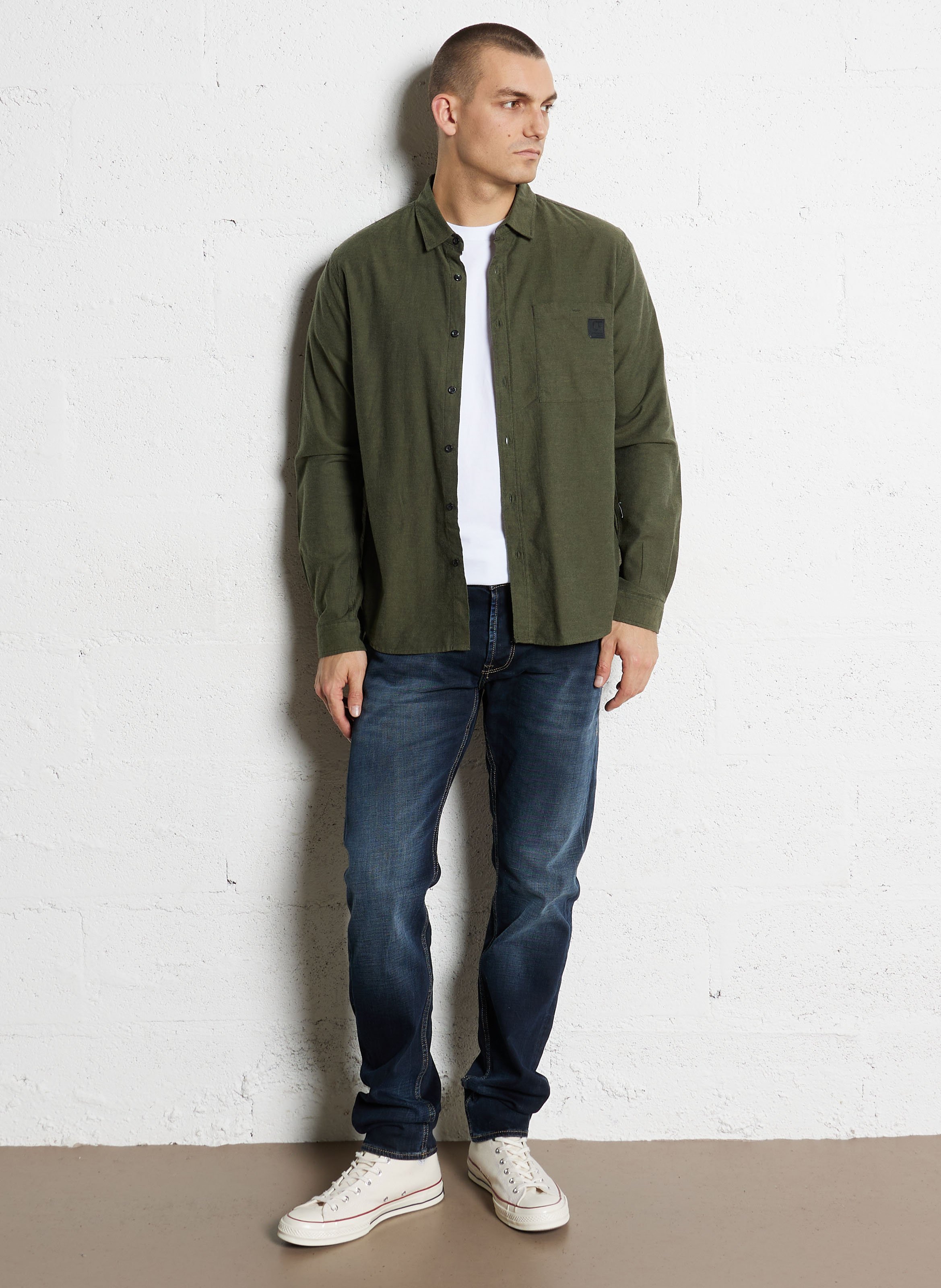 Camicia dritta in cotone LE TEMPS DES CERISES Verde