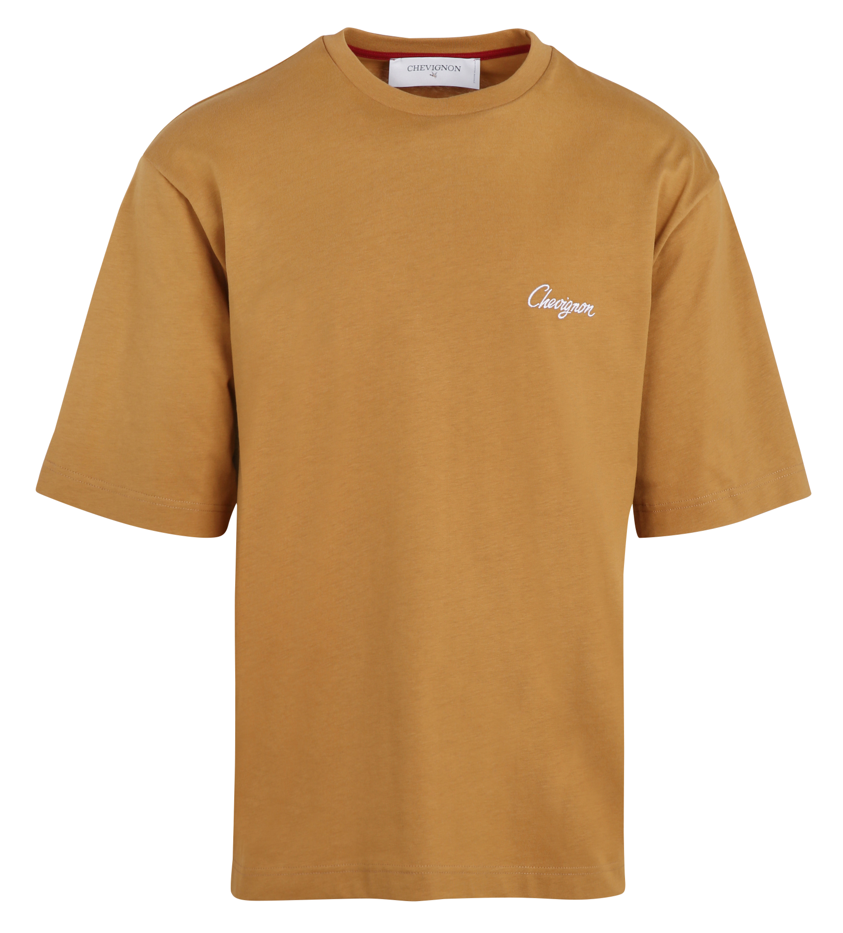 Tee-shirt oversize col rond en coton bio CHEVIGNON Marron