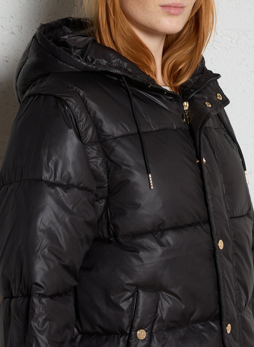 Doudoune à capuche matelassée LE TEMPS DES CERISES Noir