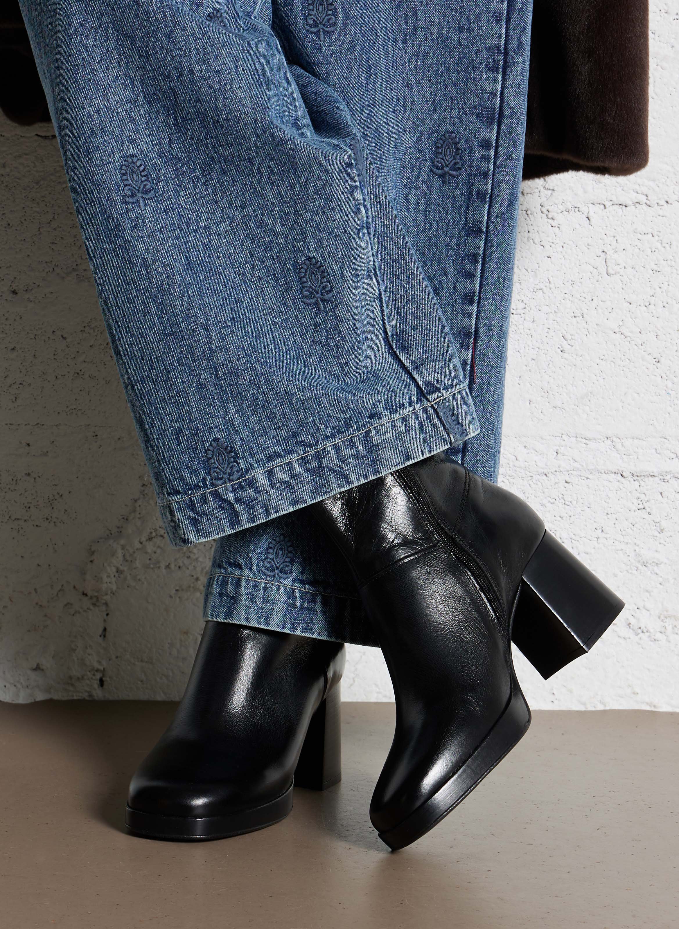 Boots van lakleer  MELLOW YELLOW Zwart