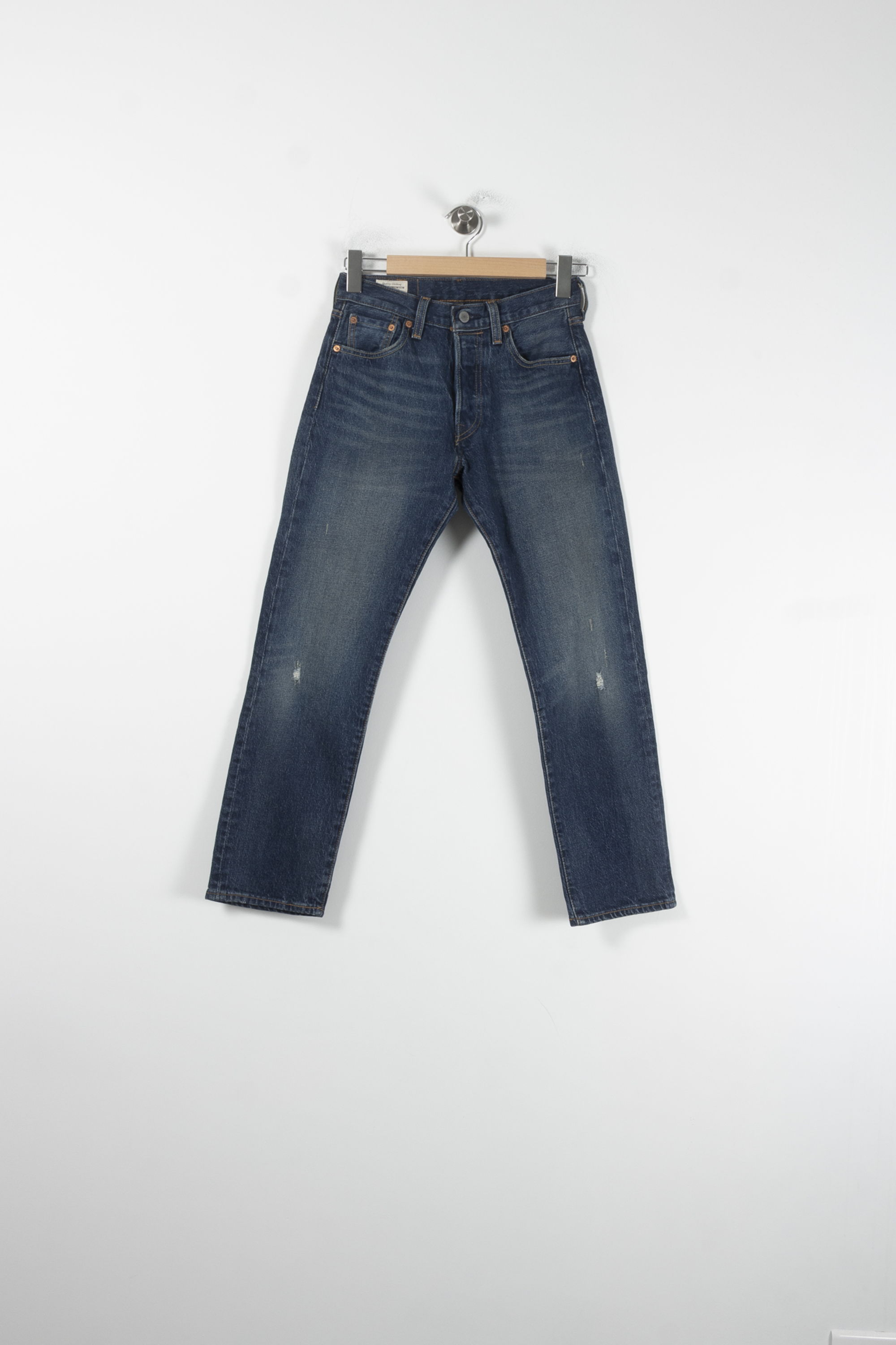 Cropped slim jeans with studs LEVI'S - Seconde main Blue