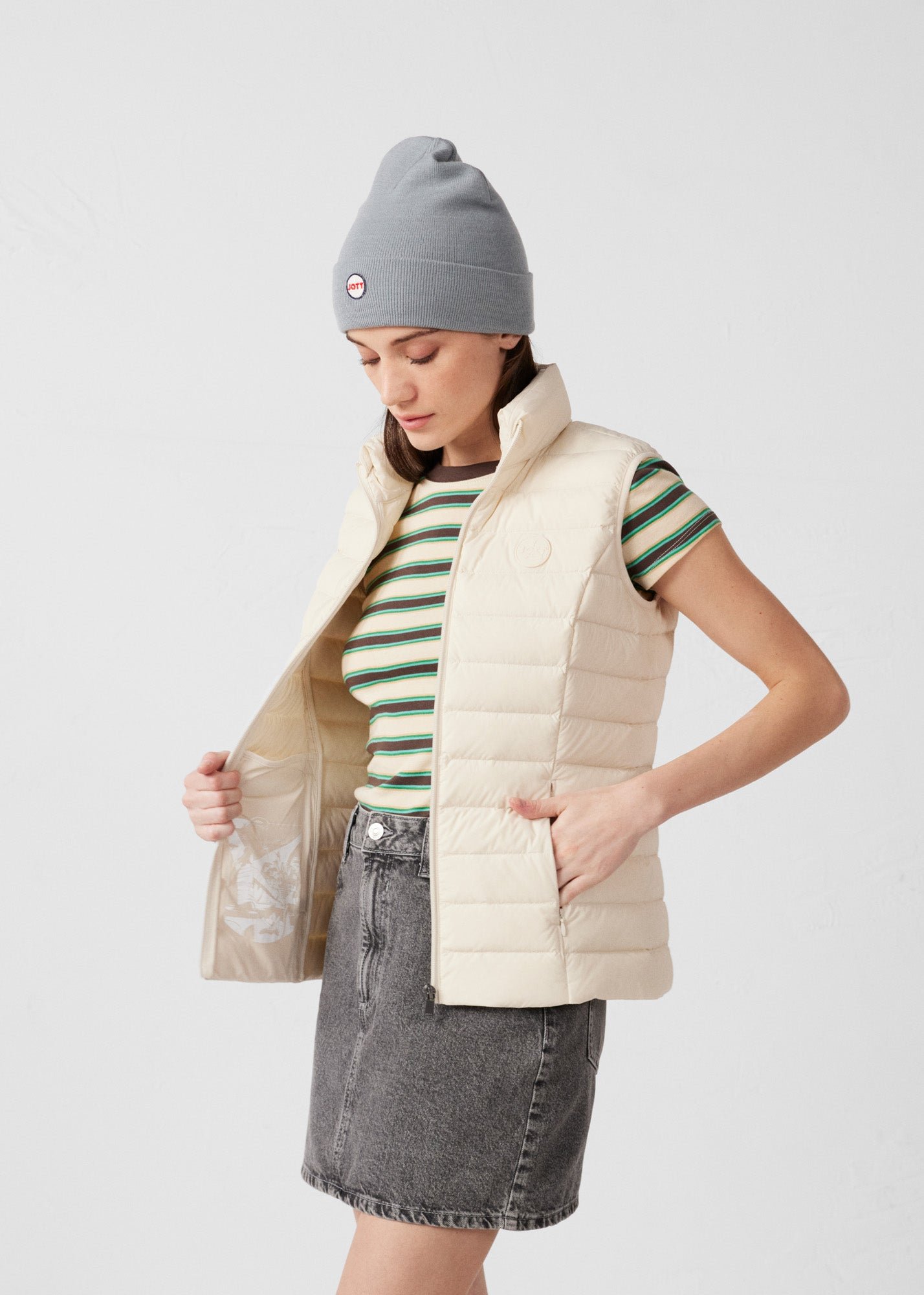 Doudoune sans manches stretch grenada JOTT Blanc