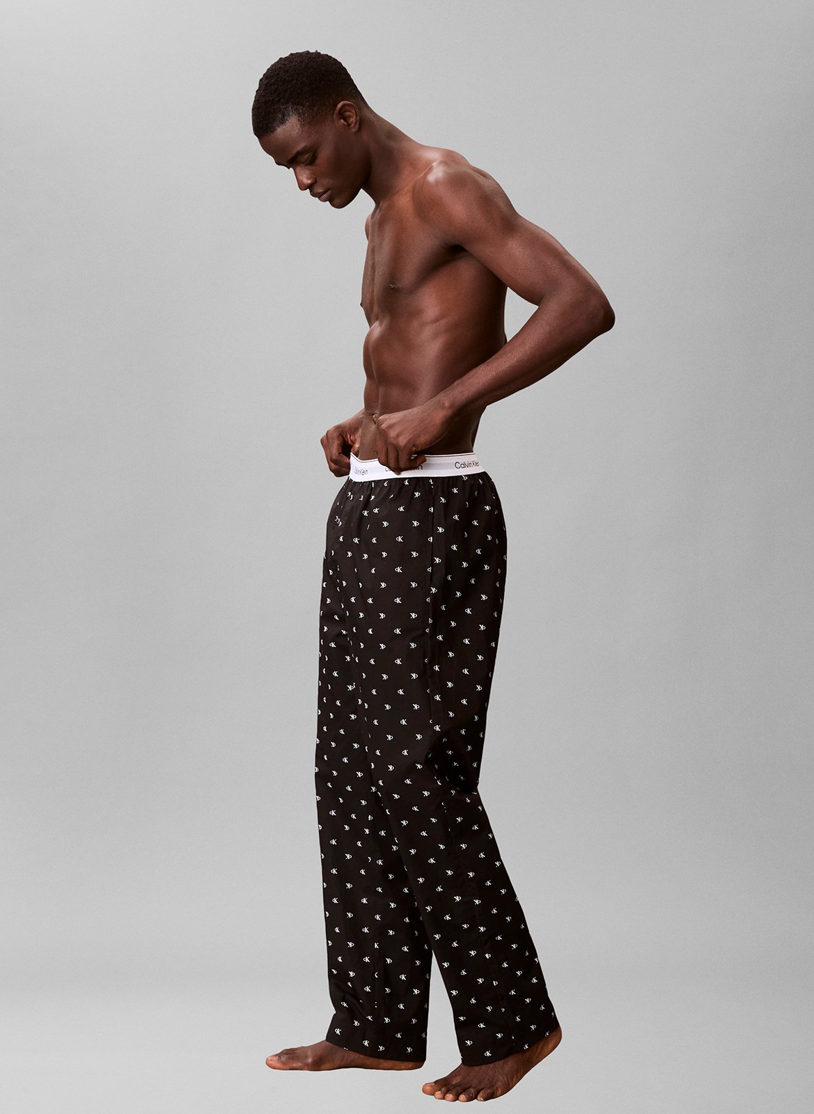 Monogrammed loungewear pants CALVIN KLEIN UNDERWEAR Black