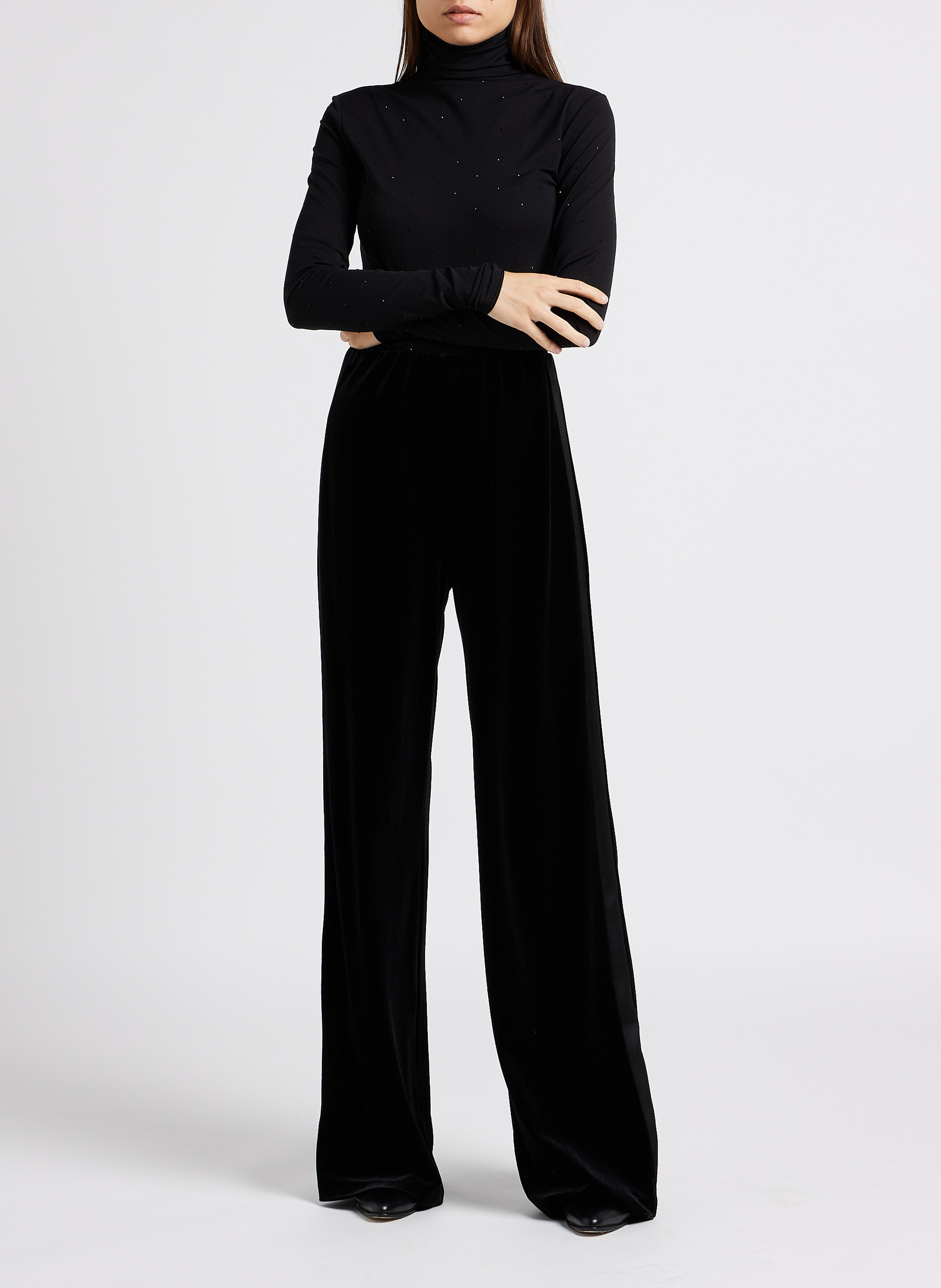 High-waisted wide-leg pants MAX&Co. Black