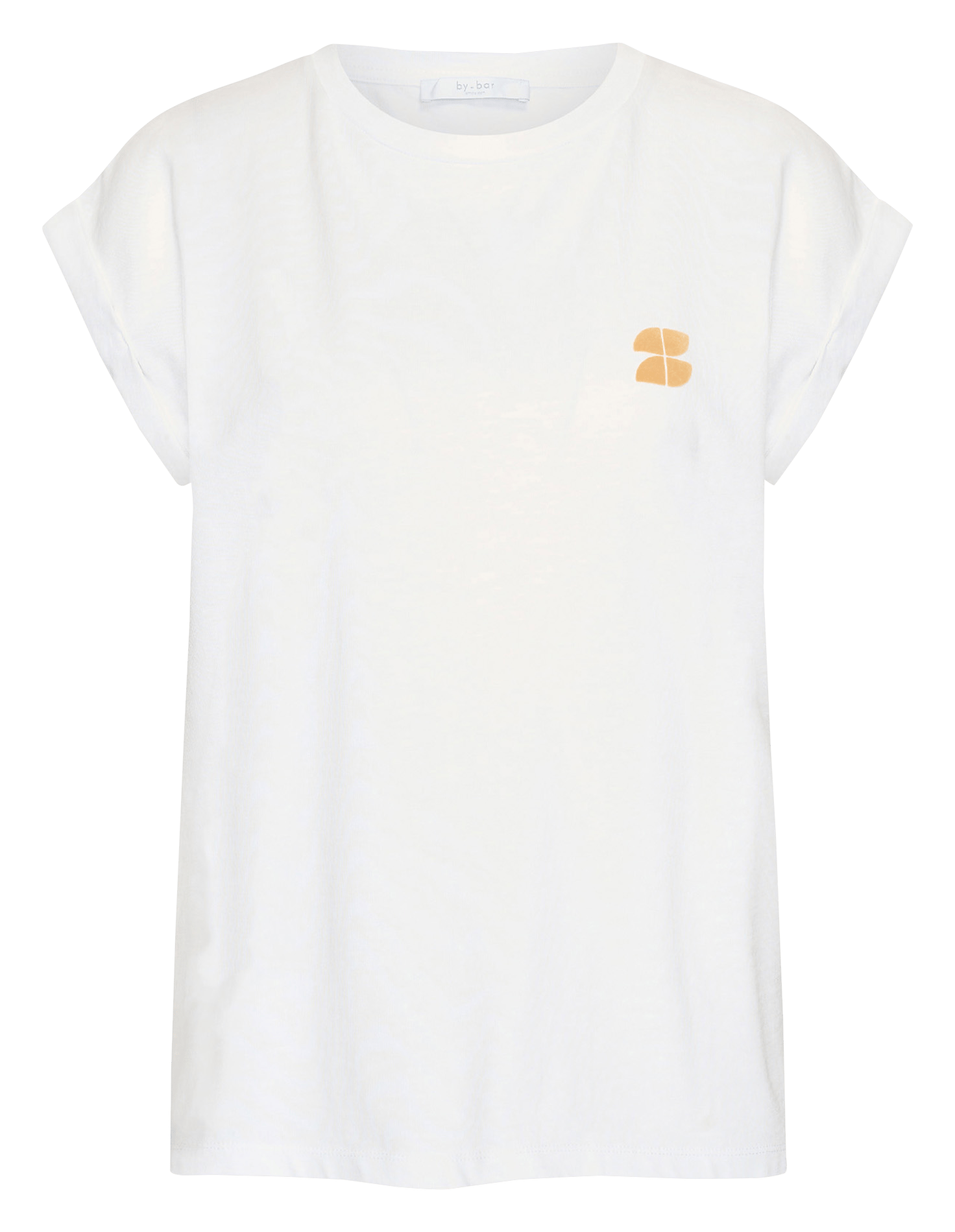 T-shirt van biokatoen met ronde hals BY BAR Wit