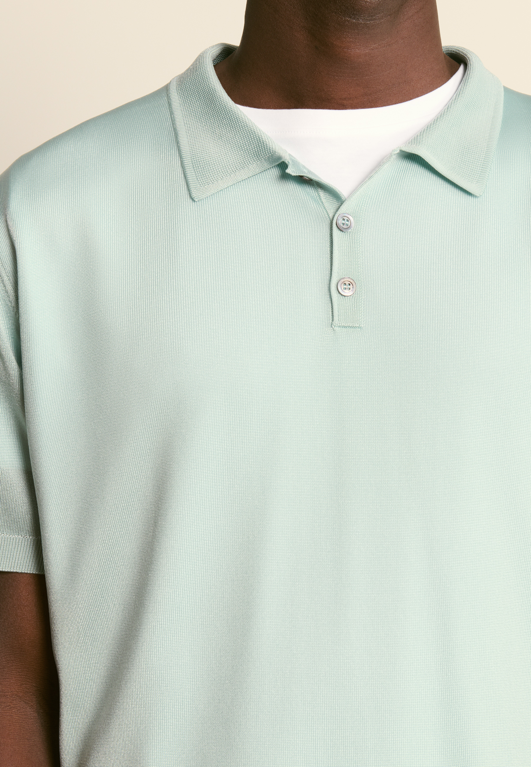 Light thread polo MAISON MONTAGUT Green