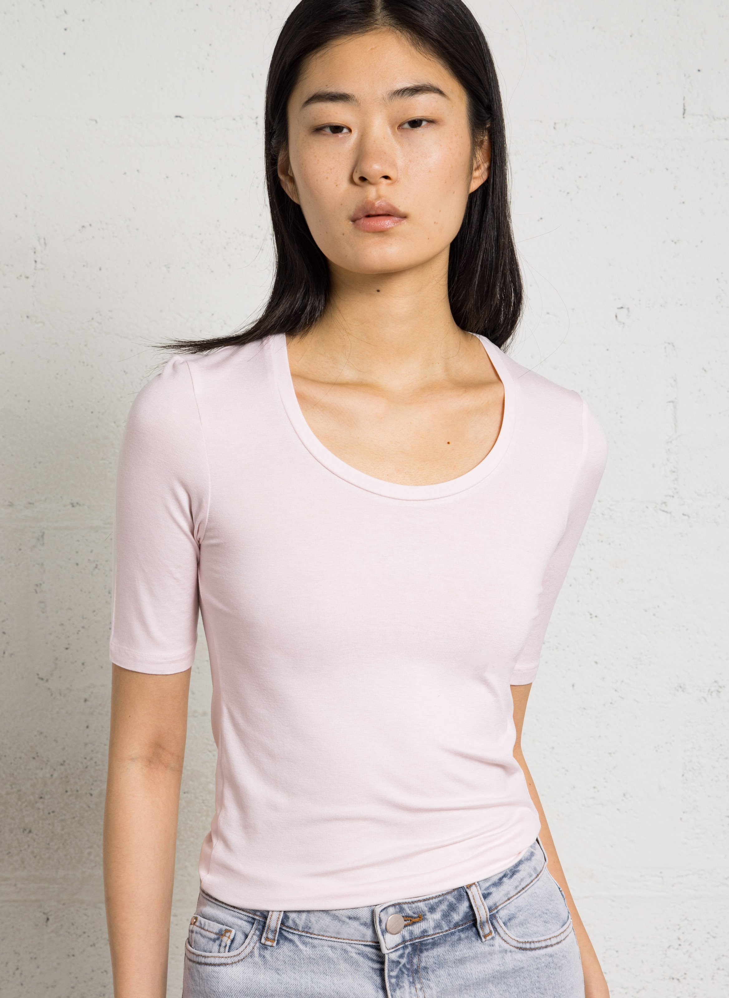 T-shirt met ronde hals MAJESTIC FILATURES