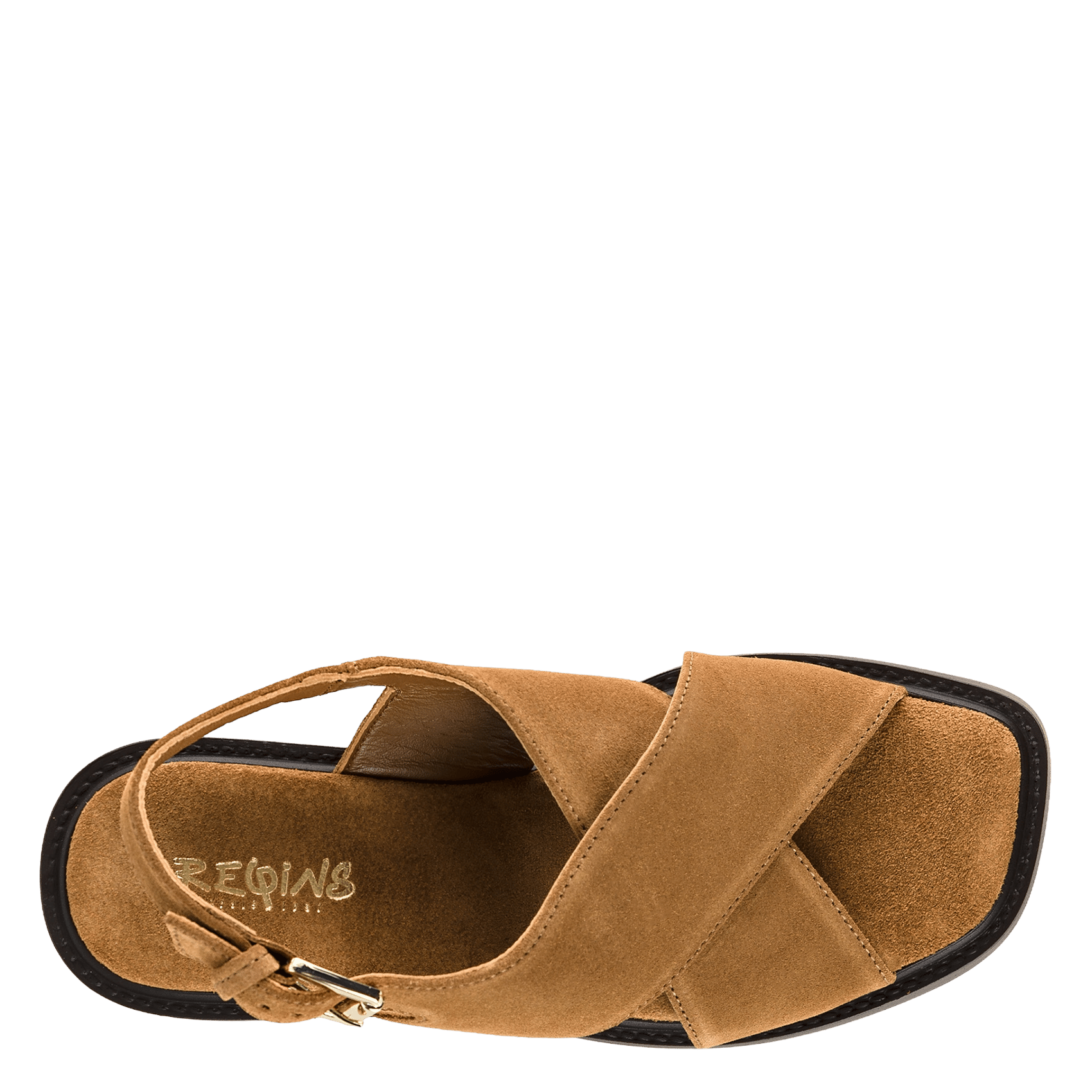 Heeled suede sandals REQINS Brown