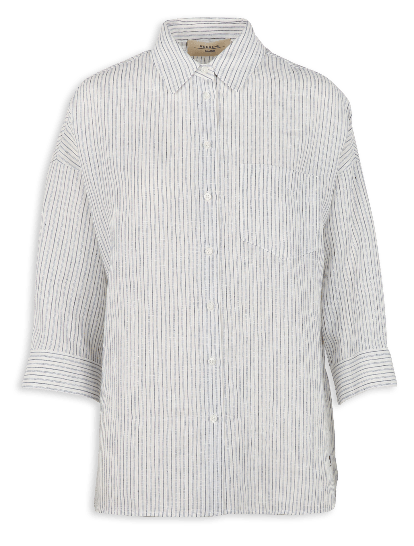 Weites gestreiftes Leinenhemd MAX MARA WEEK END